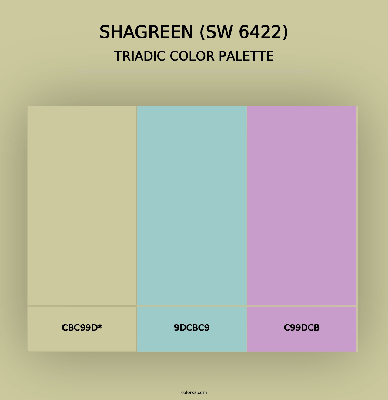 Shagreen (SW 6422) - Triadic Color Palette