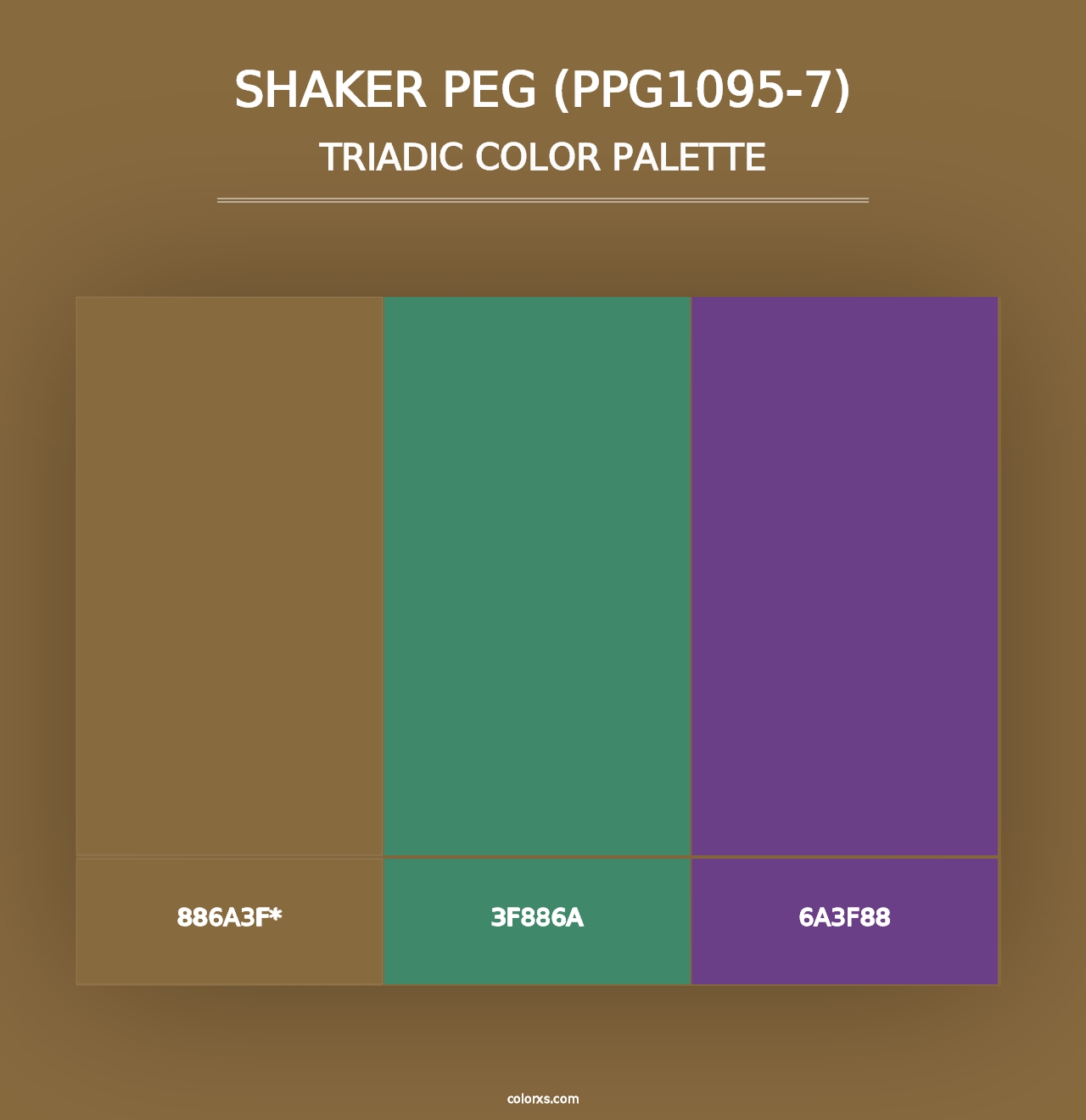 Shaker Peg (PPG1095-7) - Triadic Color Palette