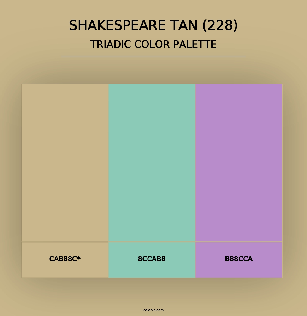 Shakespeare Tan (228) - Triadic Color Palette