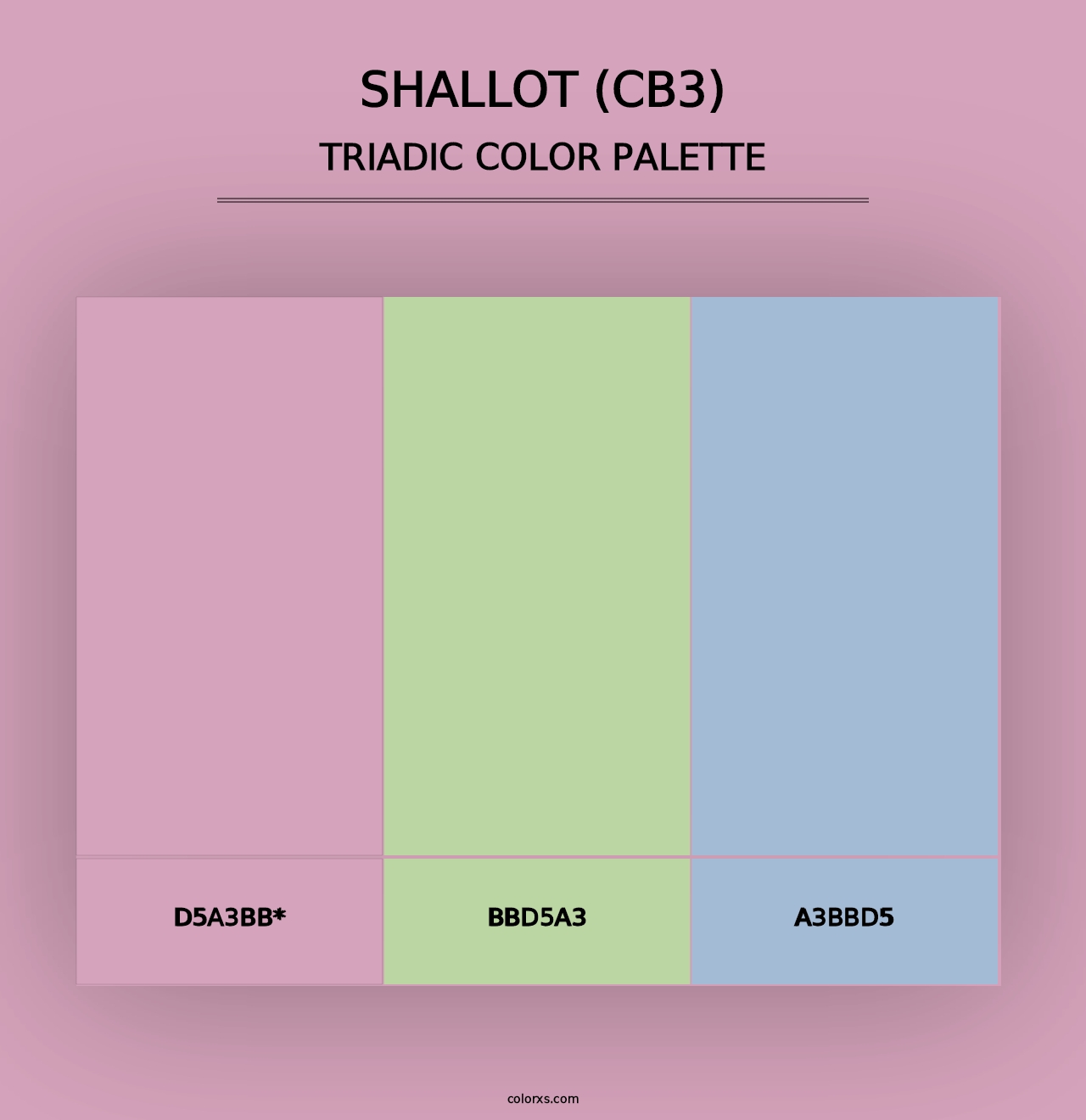 Shallot (CB3) - Triadic Color Palette