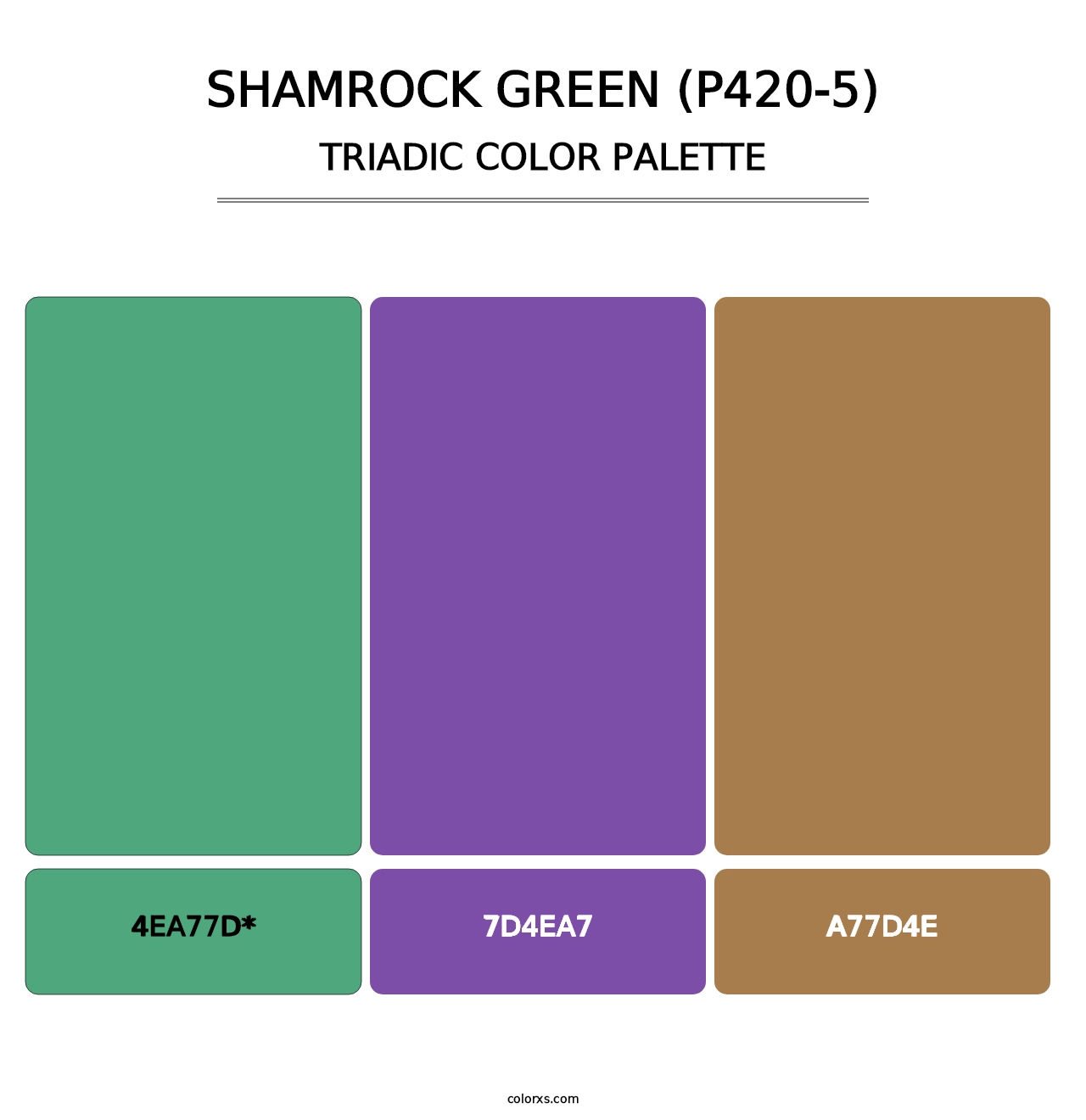 Shamrock Green (P420-5) - Triadic Color Palette