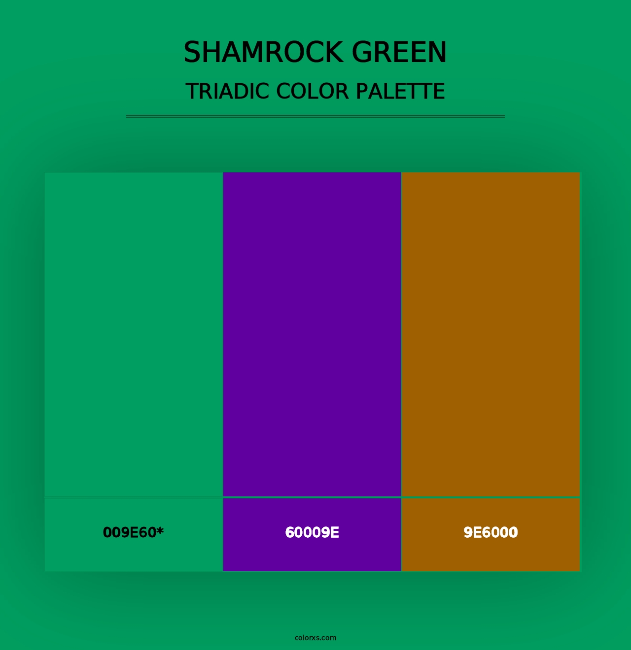 Shamrock Green - Triadic Color Palette