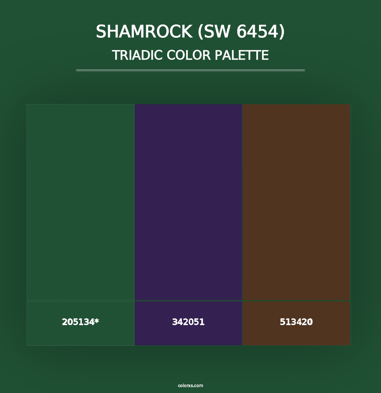 Shamrock (SW 6454) - Triadic Color Palette