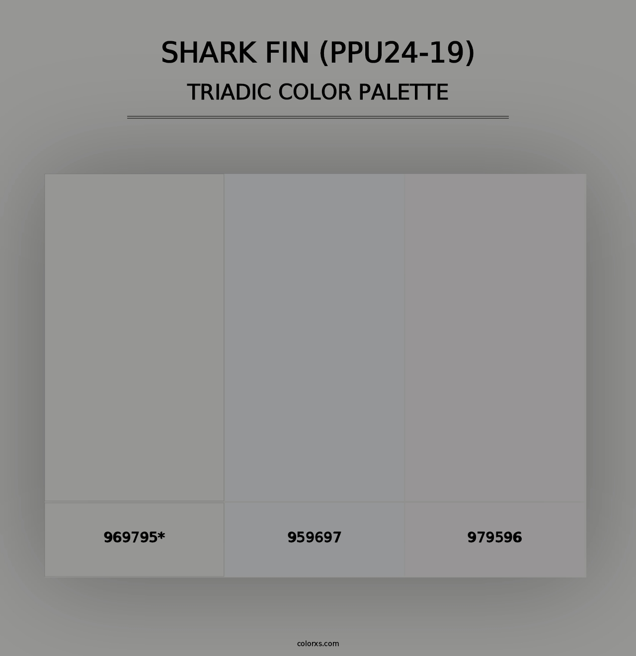 Shark Fin (PPU24-19) - Triadic Color Palette