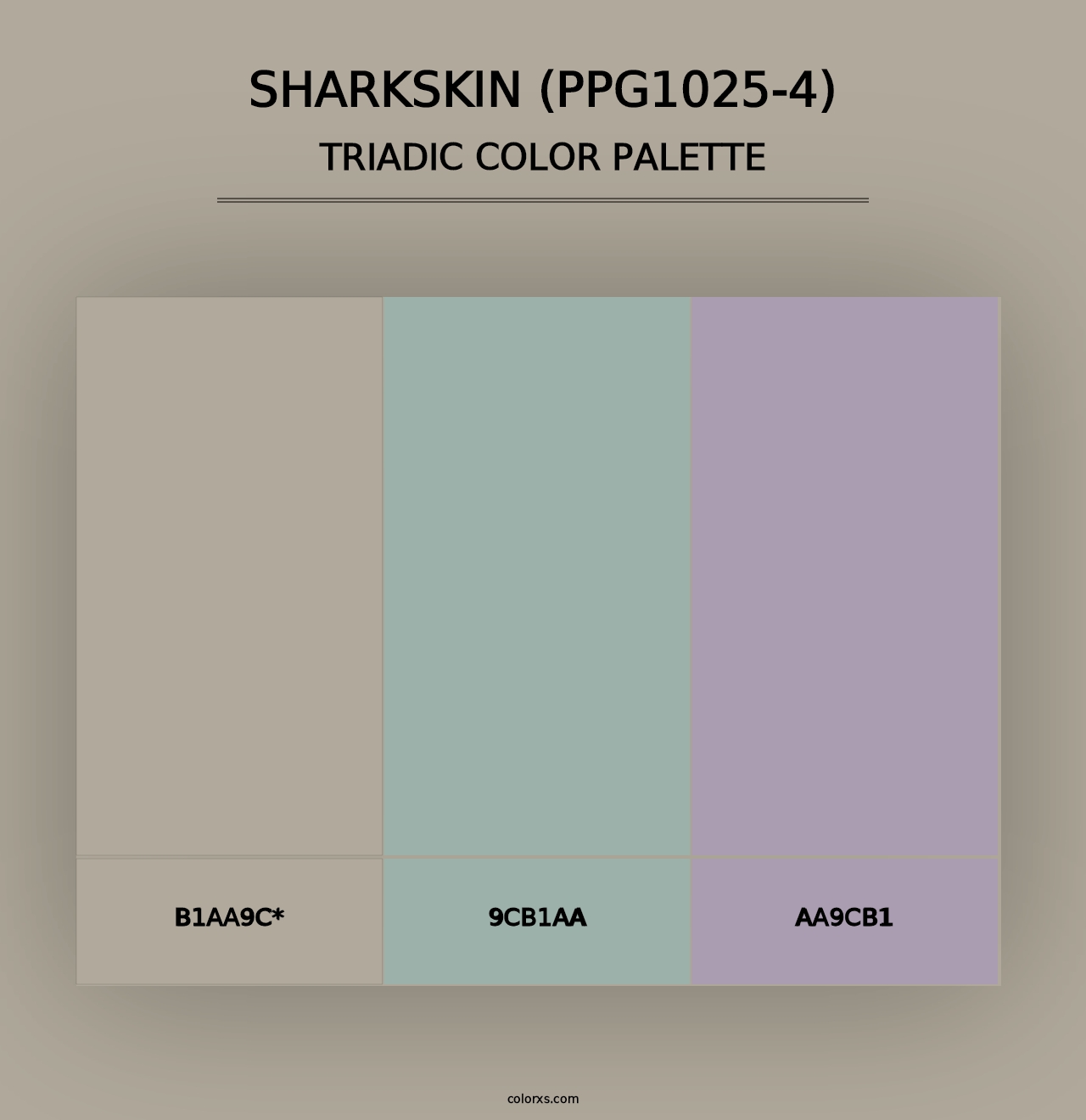 Sharkskin (PPG1025-4) - Triadic Color Palette