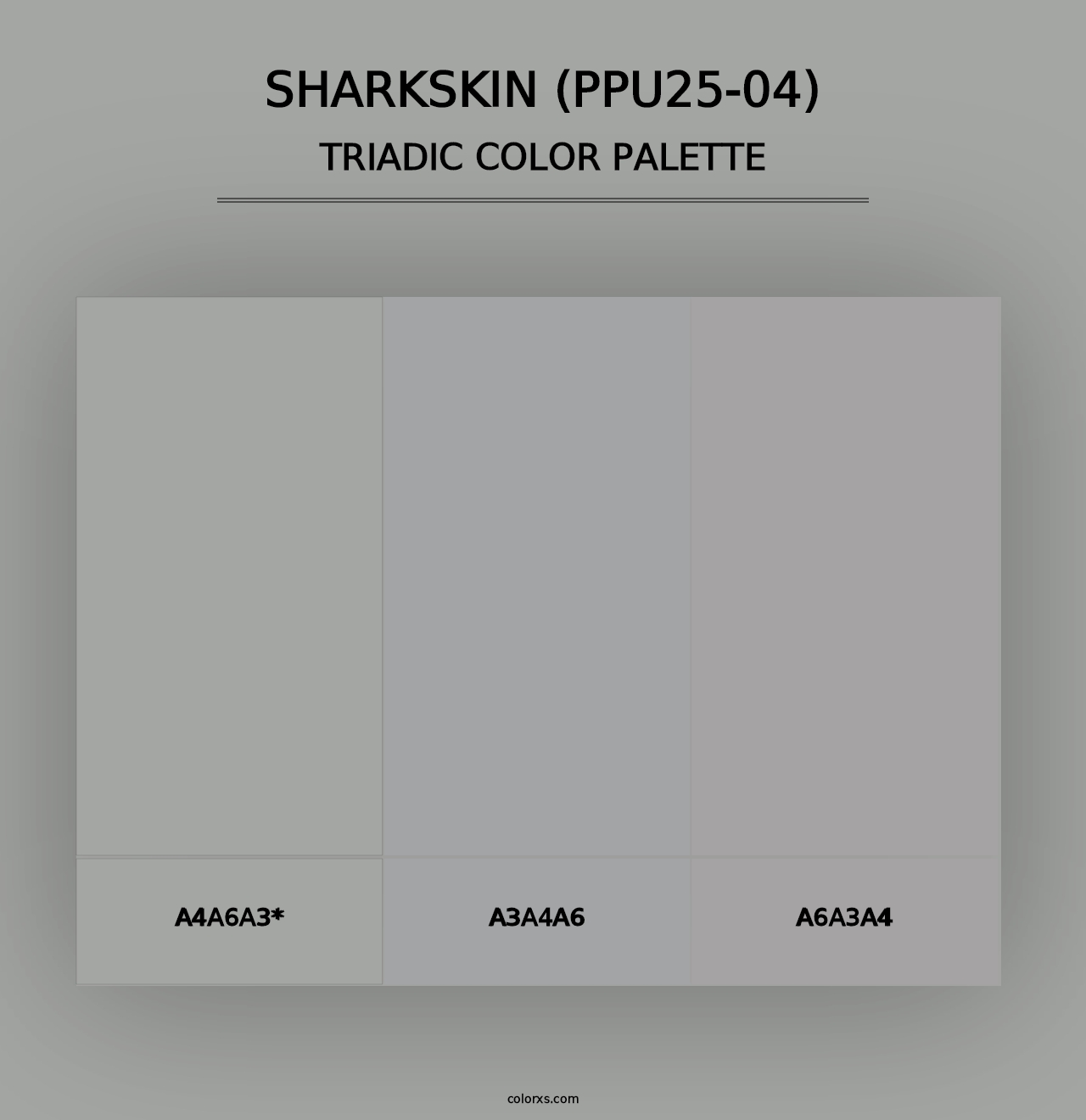 Sharkskin (PPU25-04) - Triadic Color Palette