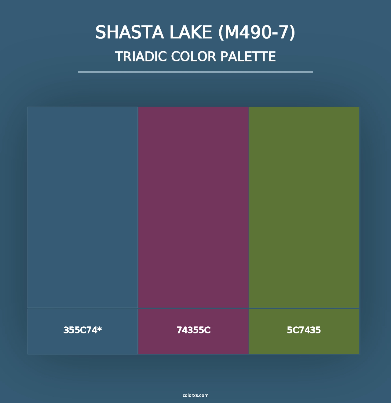 Shasta Lake (M490-7) - Triadic Color Palette