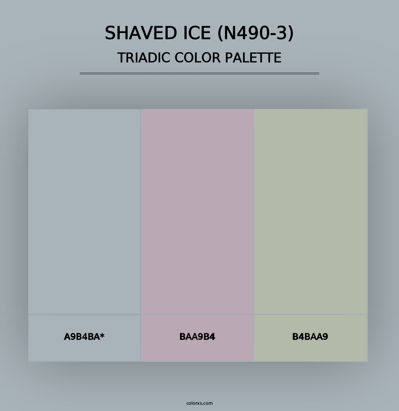 Shaved Ice (N490-3) - Triadic Color Palette