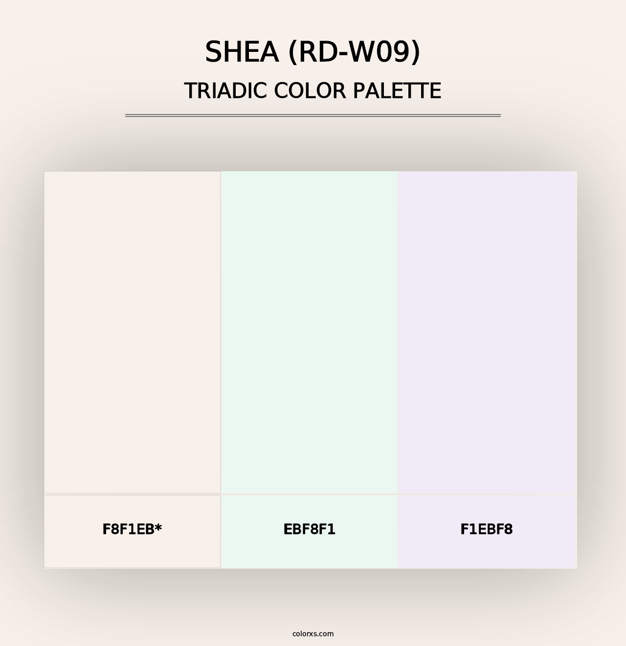 Shea (RD-W09) - Triadic Color Palette