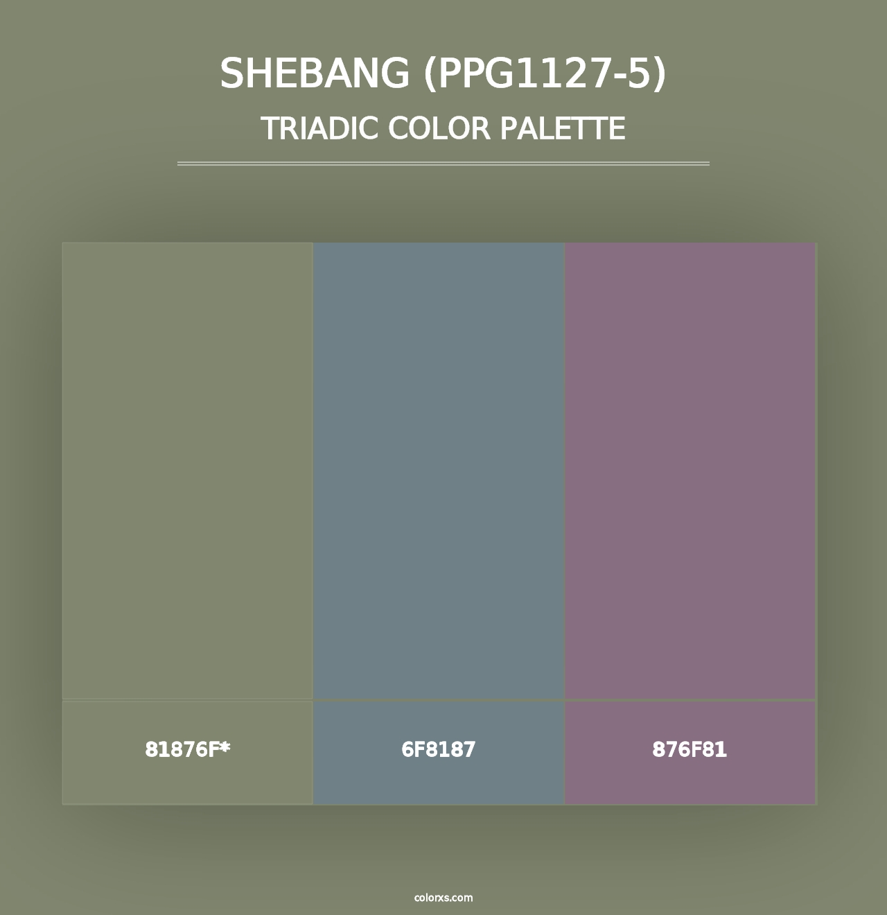 Shebang (PPG1127-5) - Triadic Color Palette