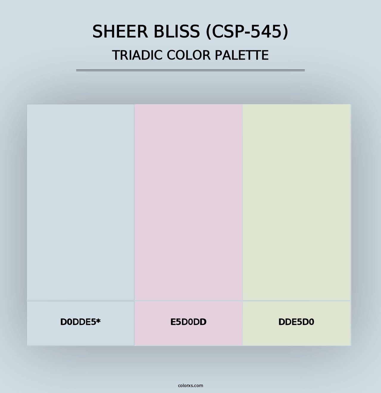 Sheer Bliss (CSP-545) - Triadic Color Palette