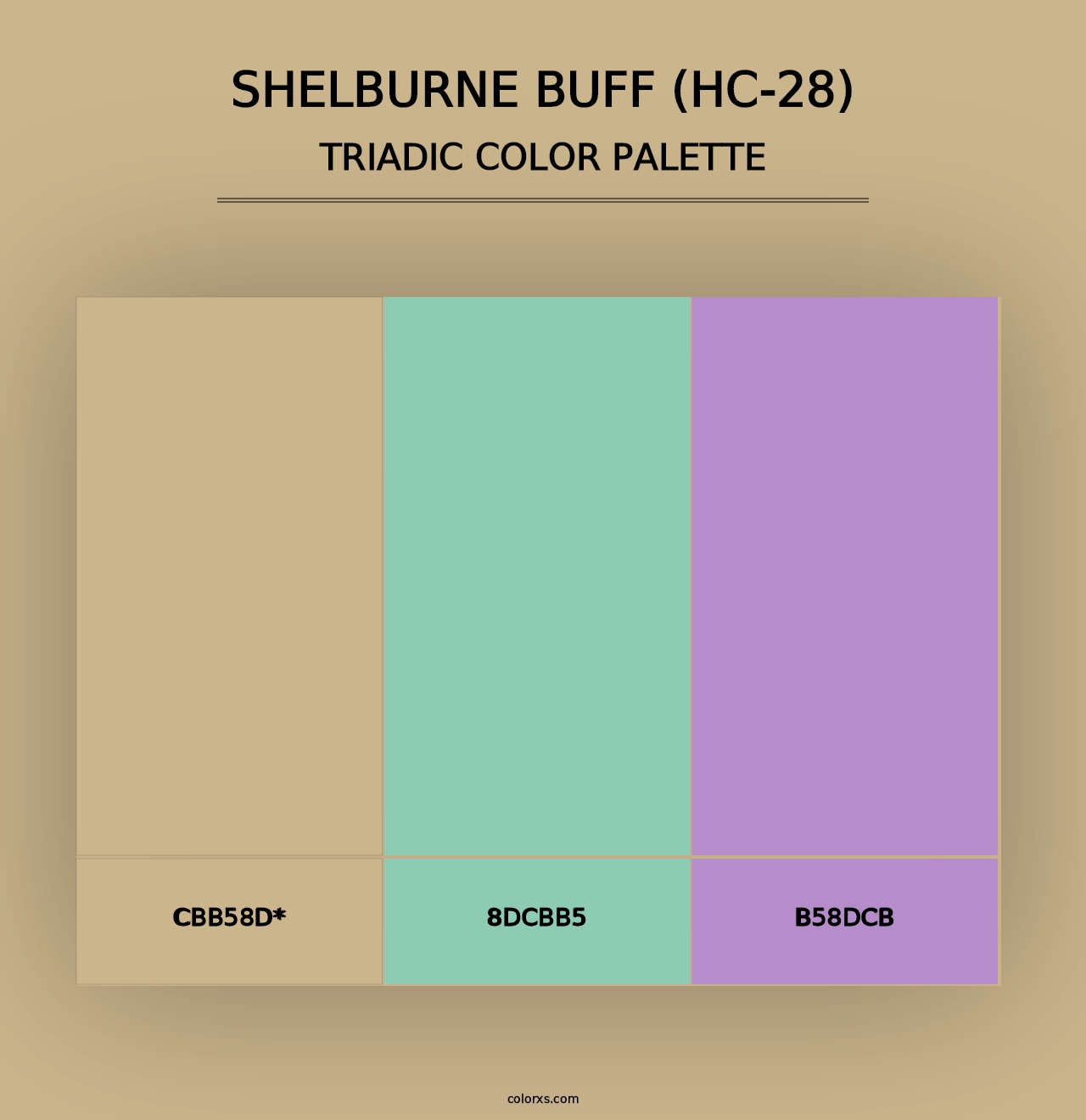 Shelburne Buff (HC-28) - Triadic Color Palette