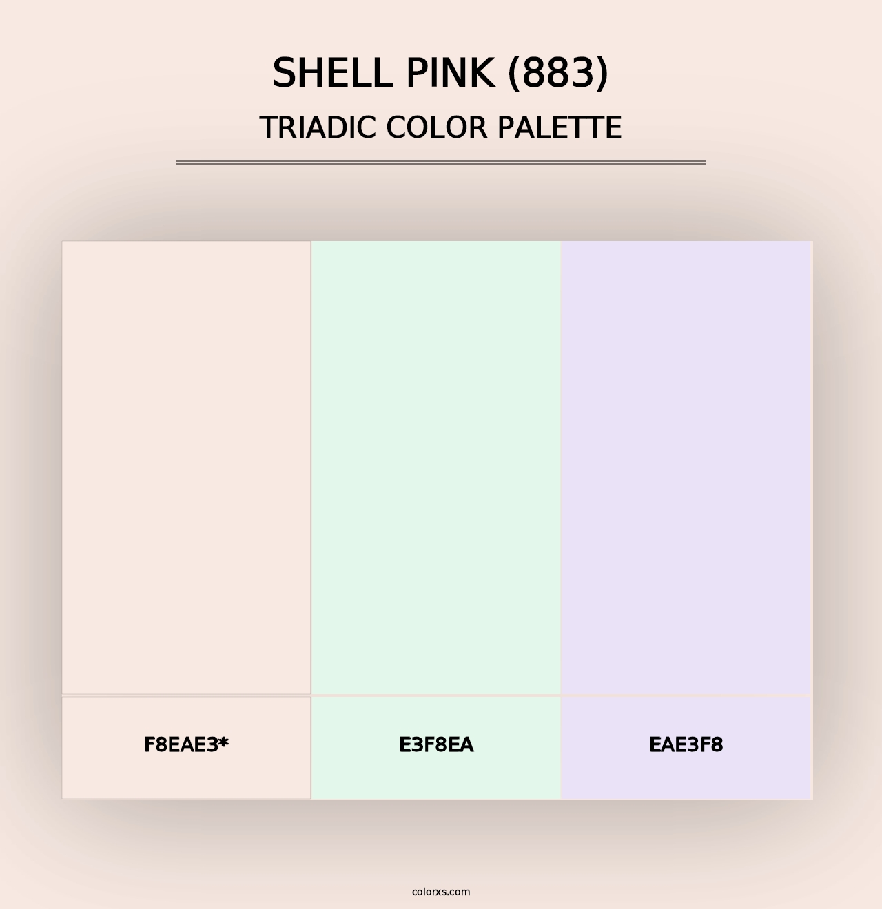 Shell Pink (883) - Triadic Color Palette