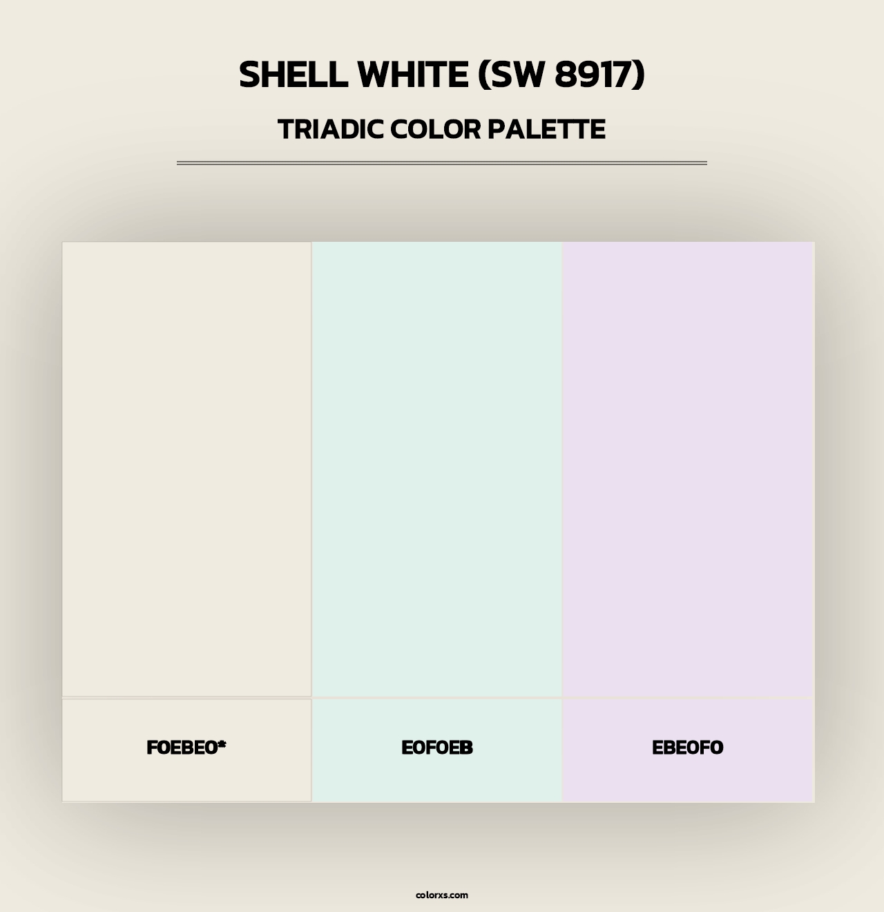 Shell White (SW 8917) - Triadic Color Palette