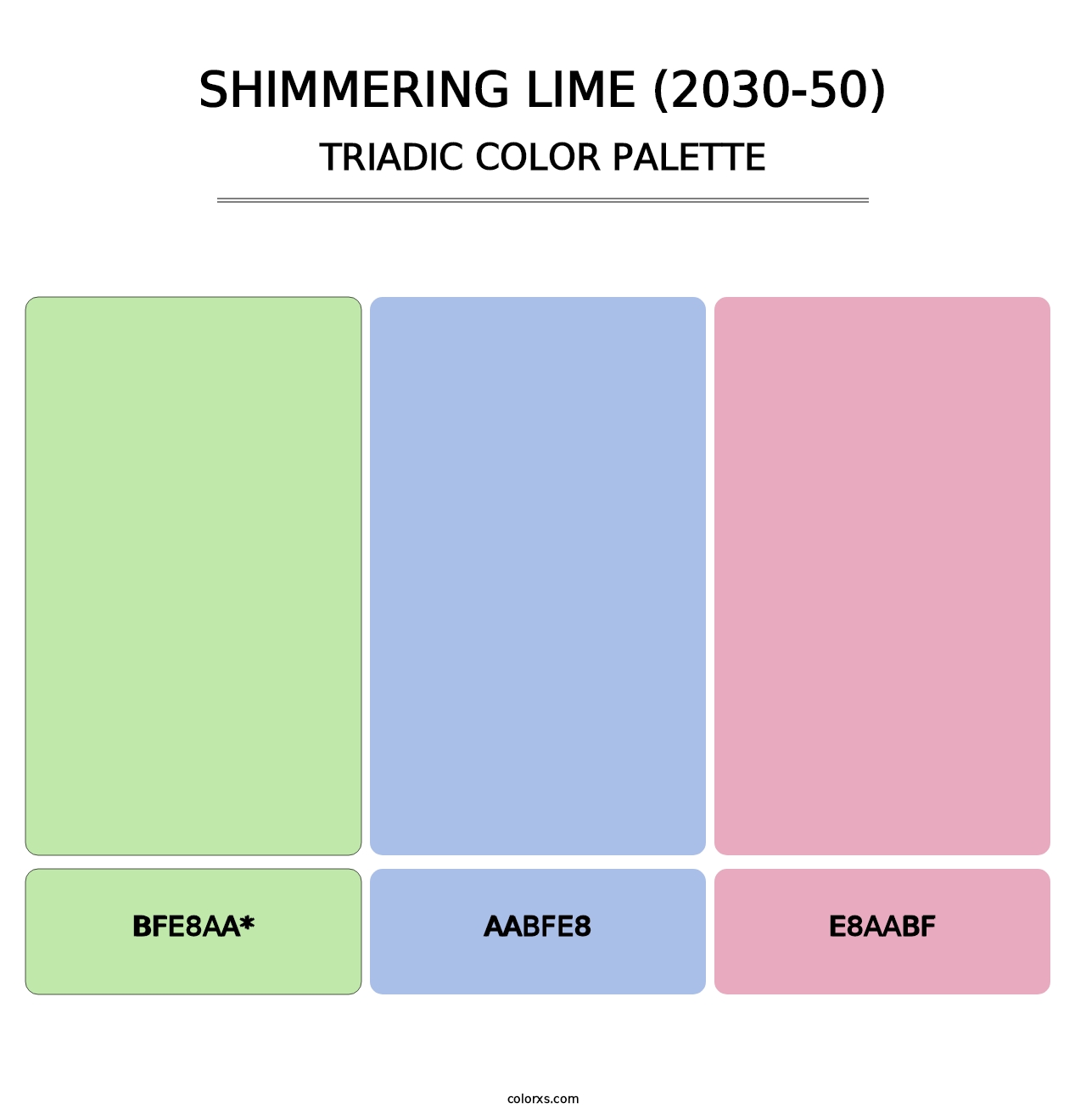 Shimmering Lime (2030-50) - Triadic Color Palette