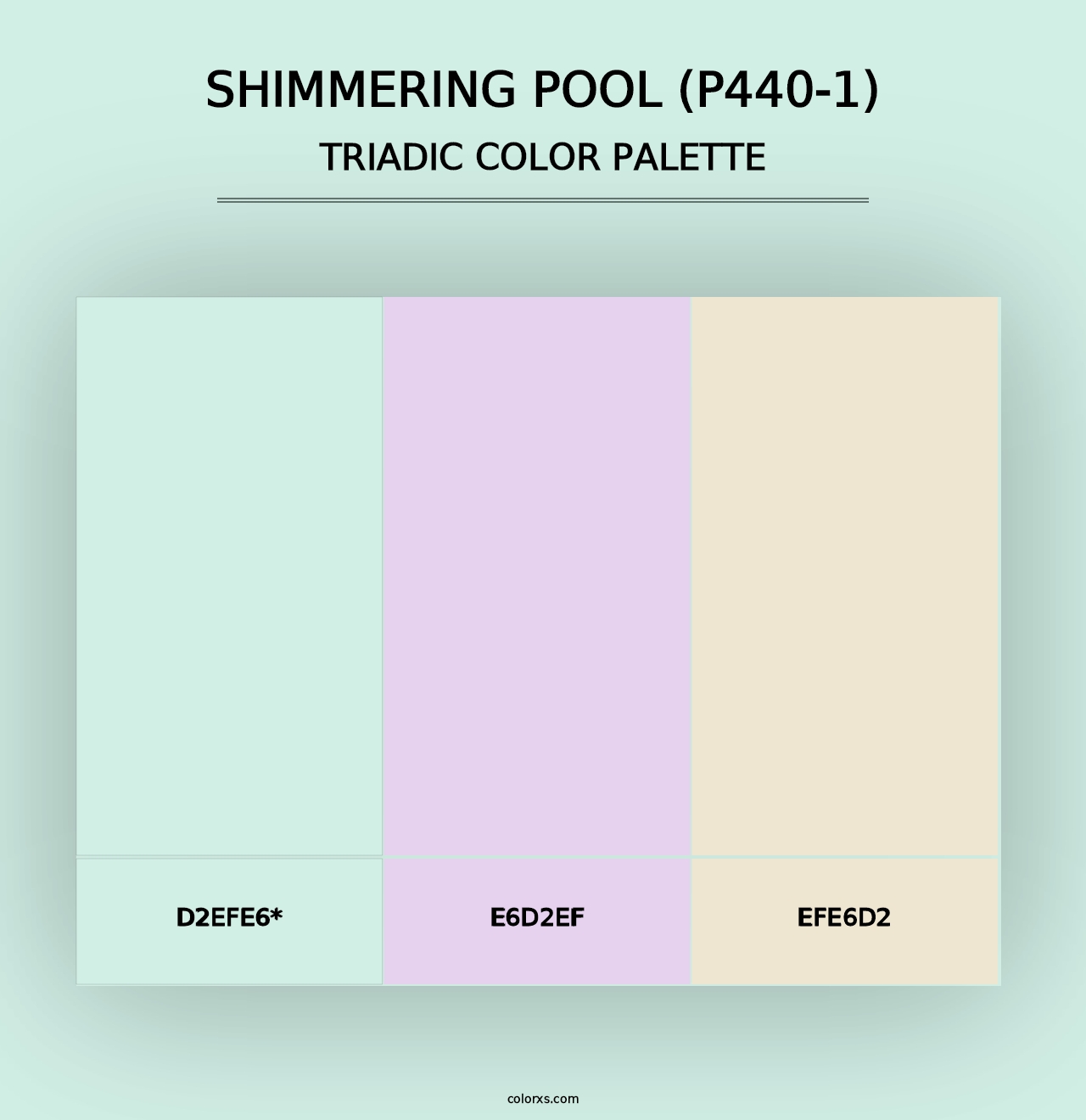 Shimmering Pool (P440-1) - Triadic Color Palette