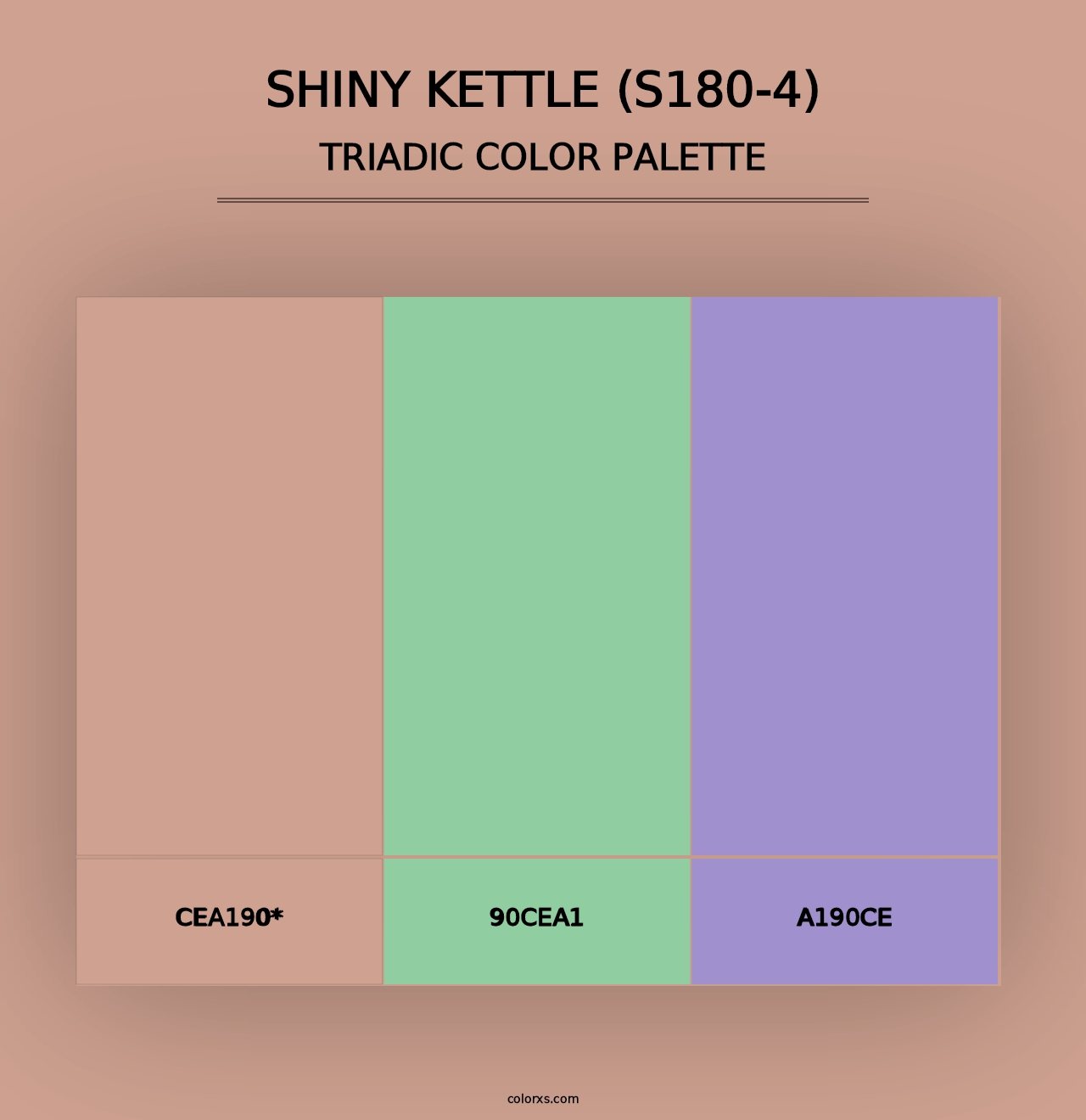 Shiny Kettle (S180-4) - Triadic Color Palette