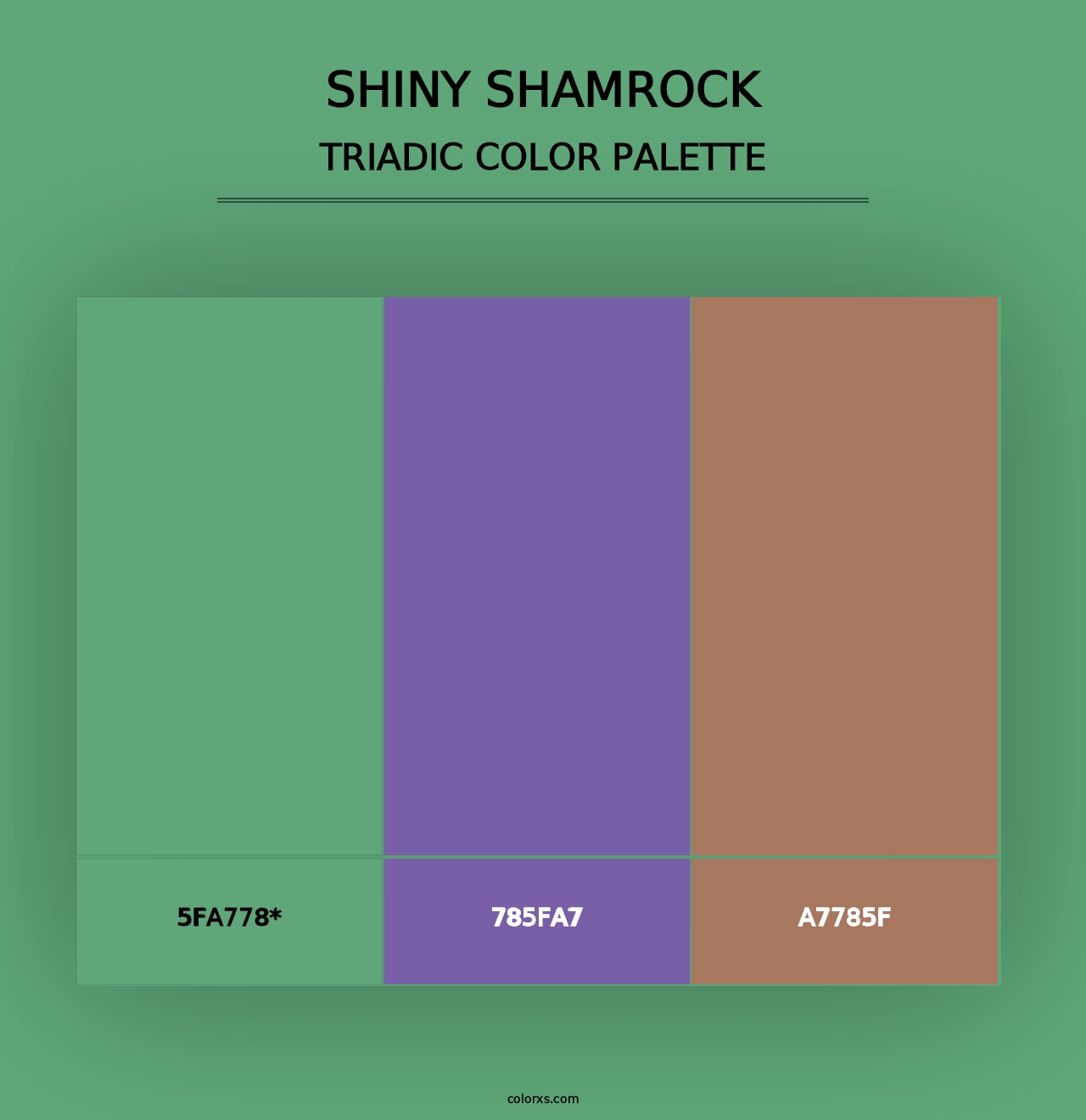 Shiny Shamrock - Triadic Color Palette