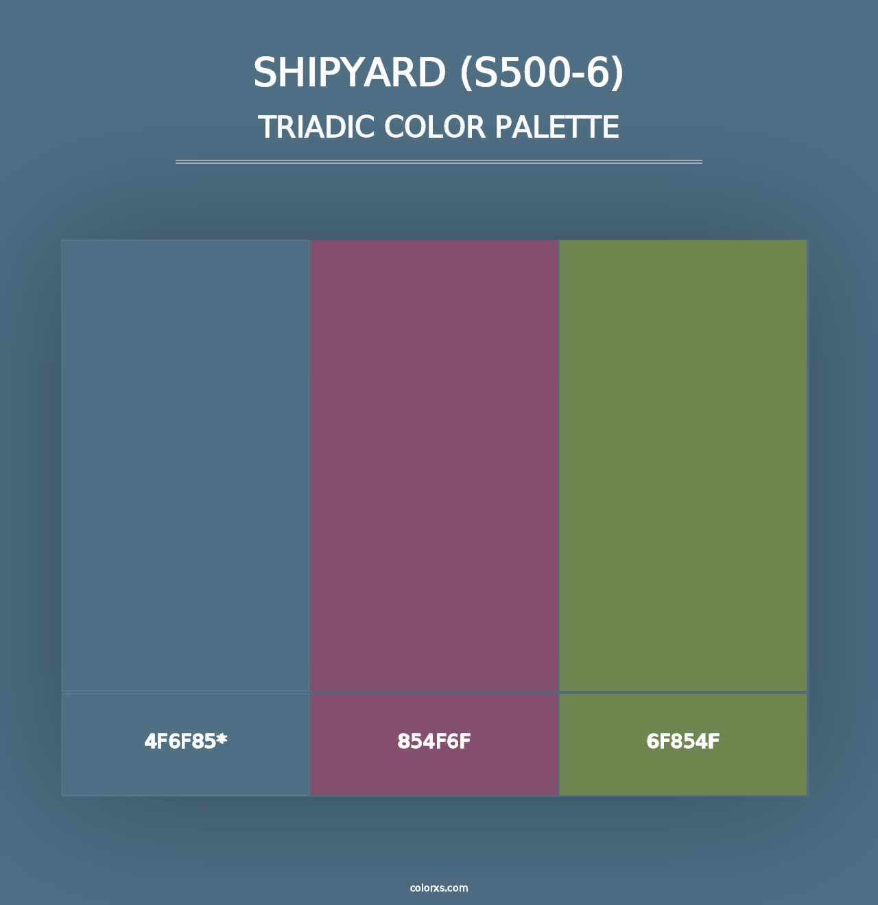 Shipyard (S500-6) - Triadic Color Palette