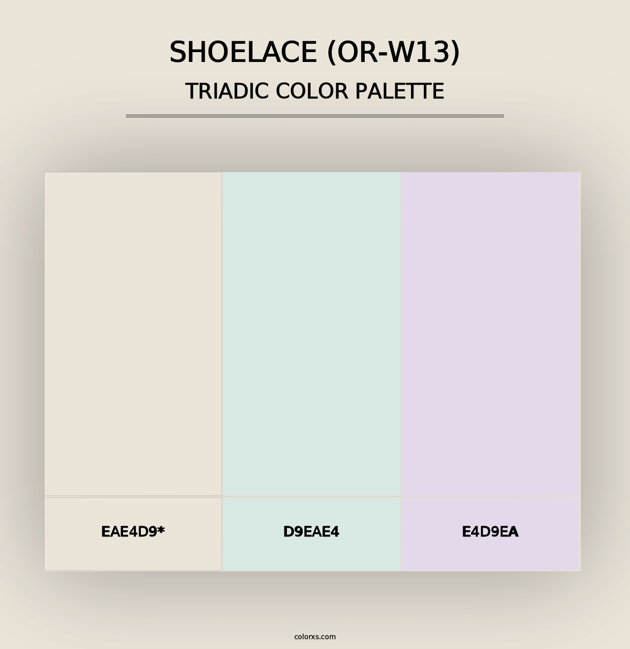 Shoelace (OR-W13) - Triadic Color Palette