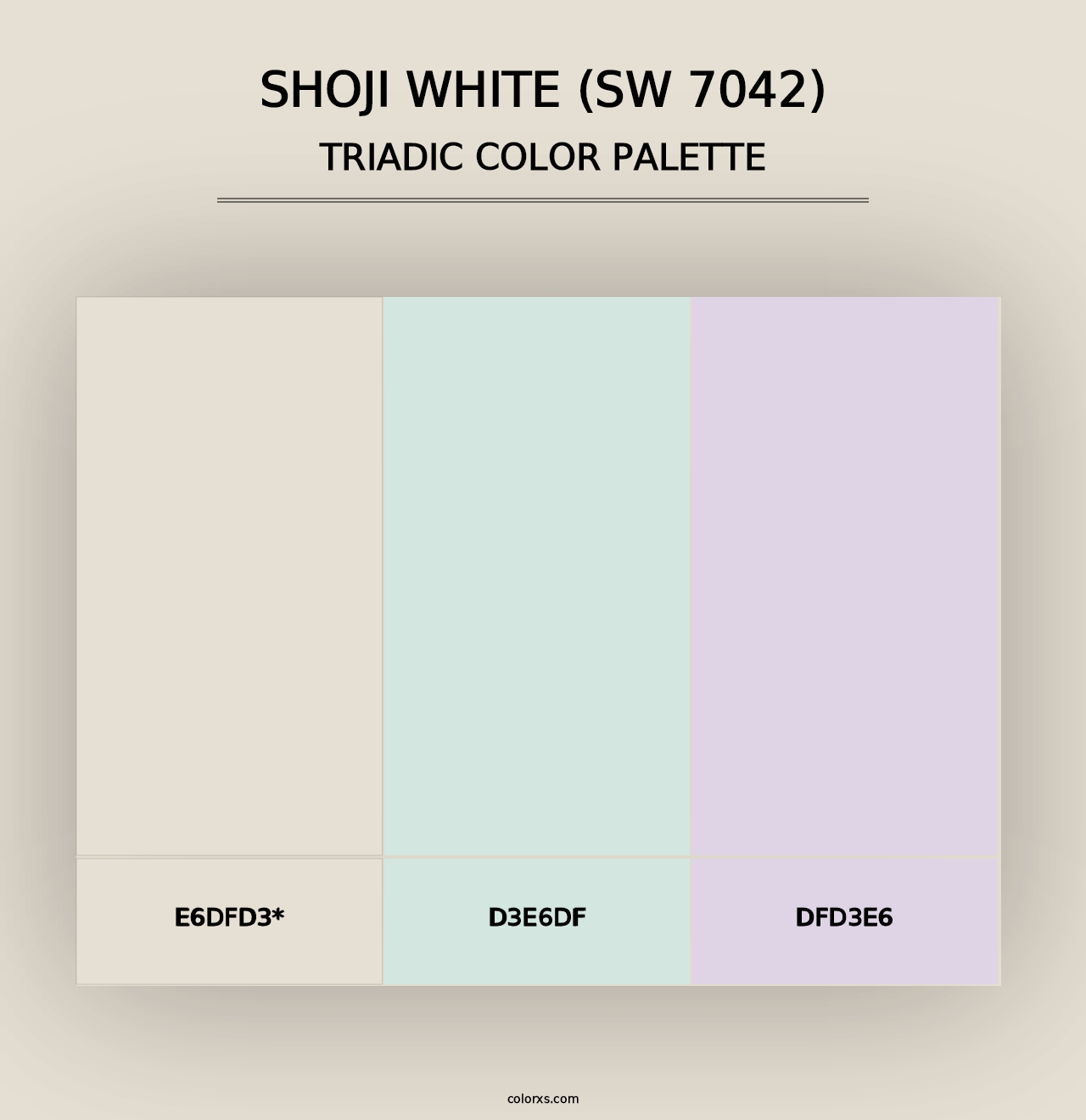 Shoji White (SW 7042) - Triadic Color Palette