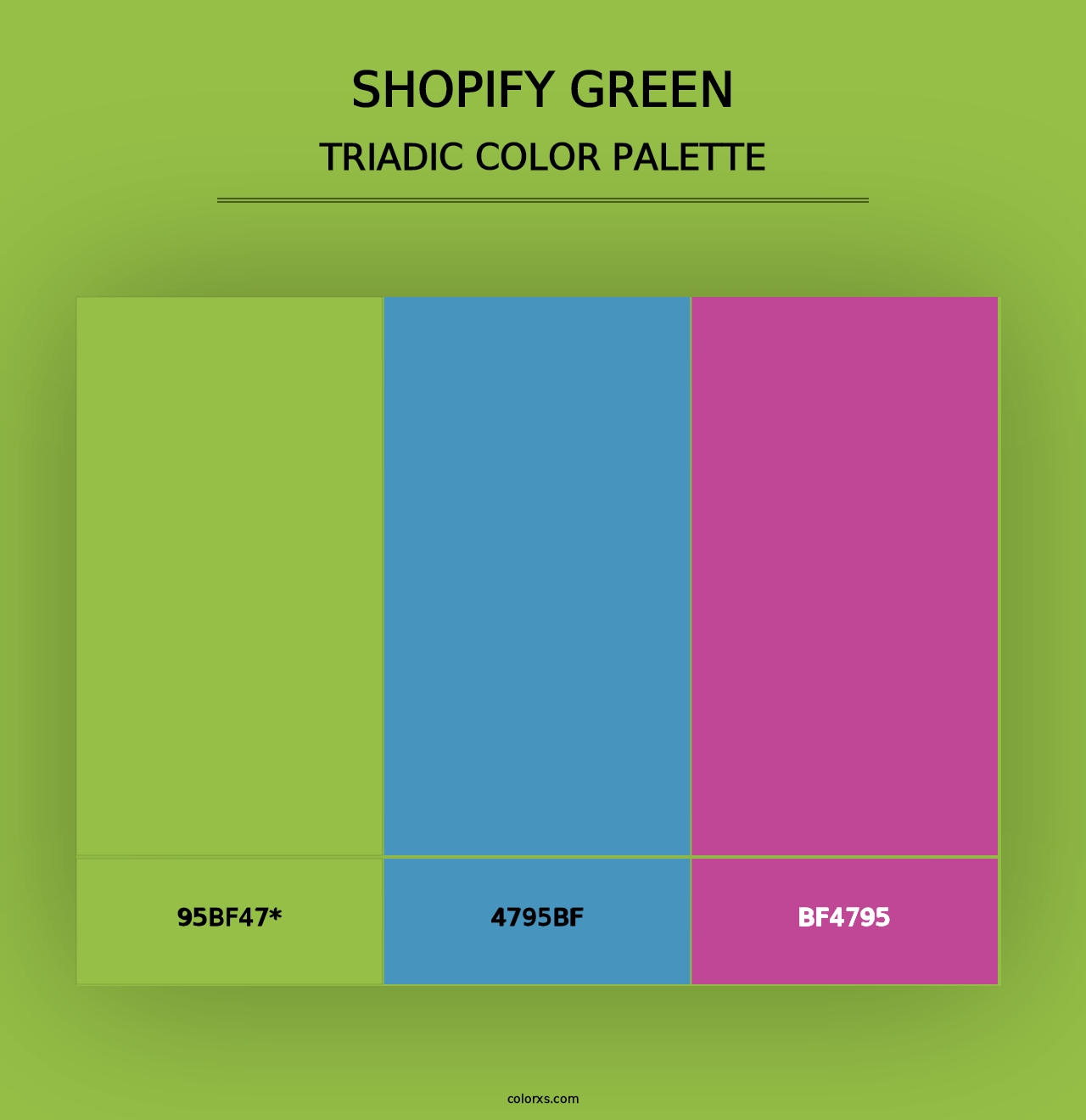 Shopify Green - Triadic Color Palette