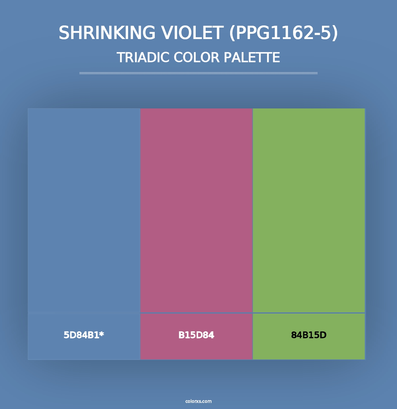 Shrinking Violet (PPG1162-5) - Triadic Color Palette