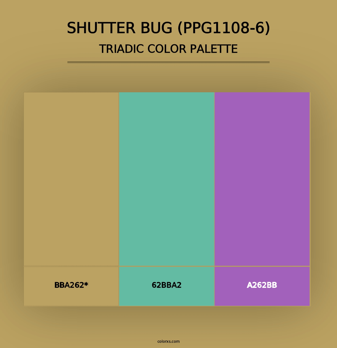 Shutter Bug (PPG1108-6) - Triadic Color Palette