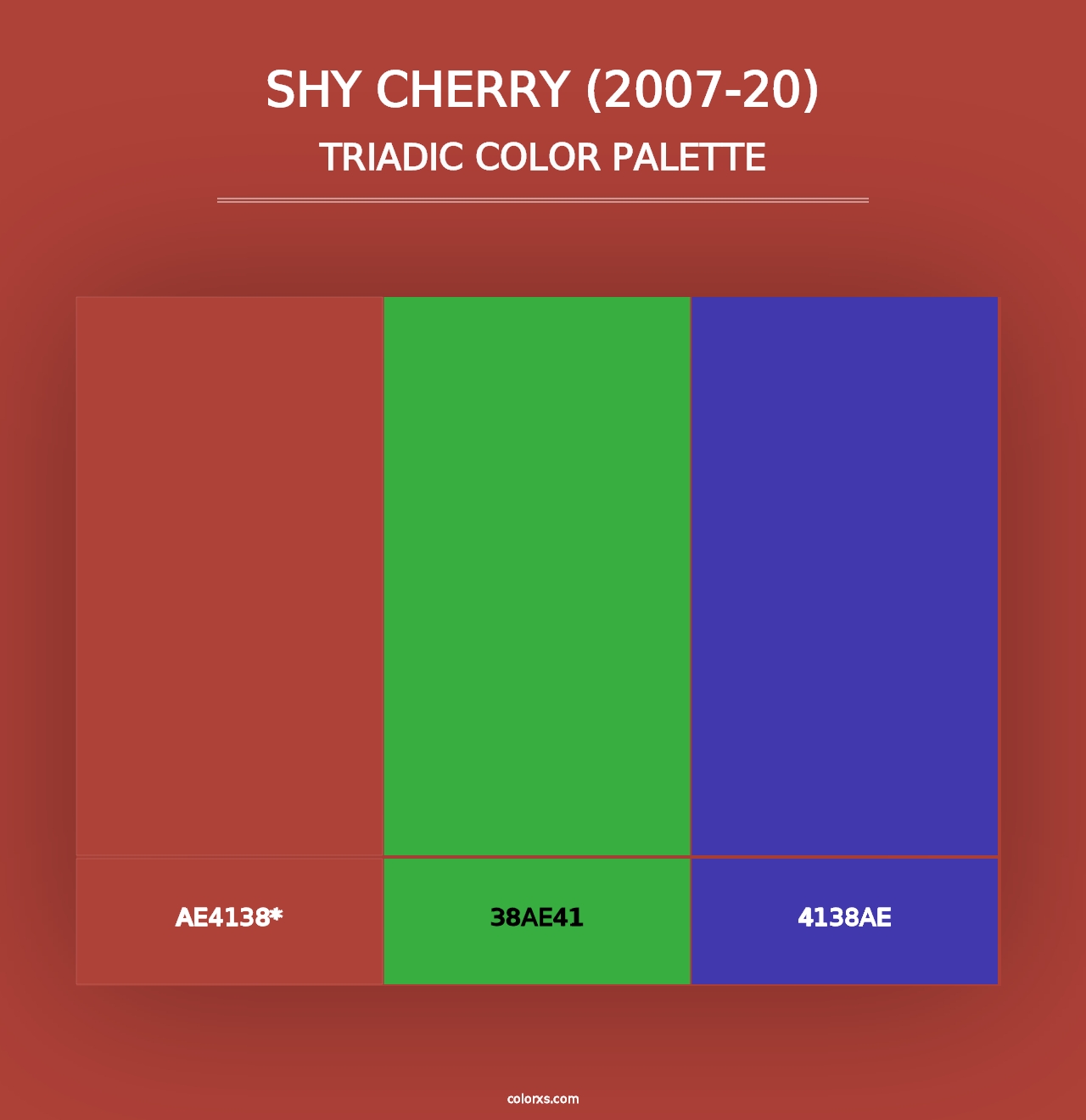 Shy Cherry (2007-20) - Triadic Color Palette