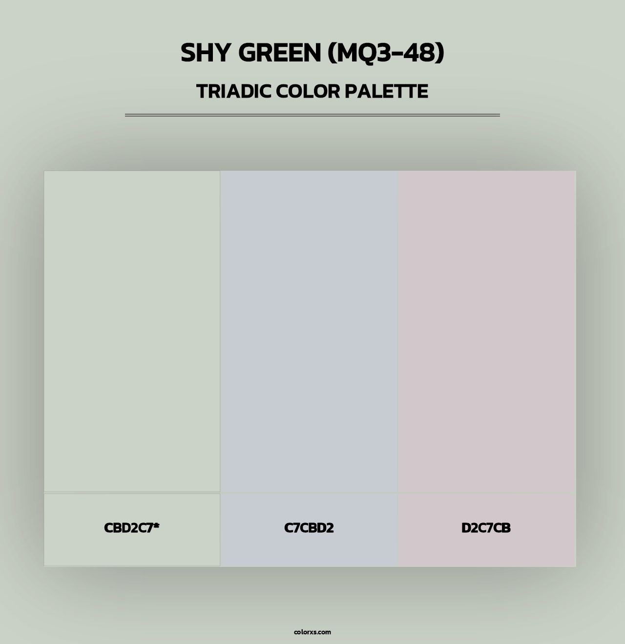 Shy Green (MQ3-48) - Triadic Color Palette