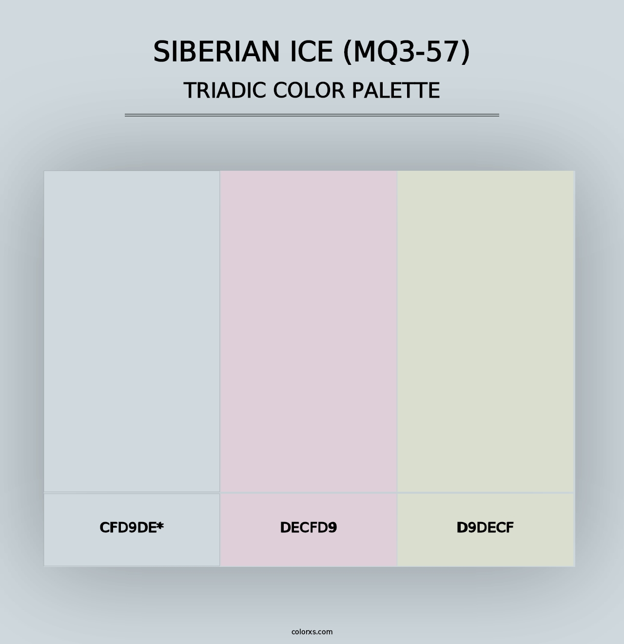 Siberian Ice (MQ3-57) - Triadic Color Palette