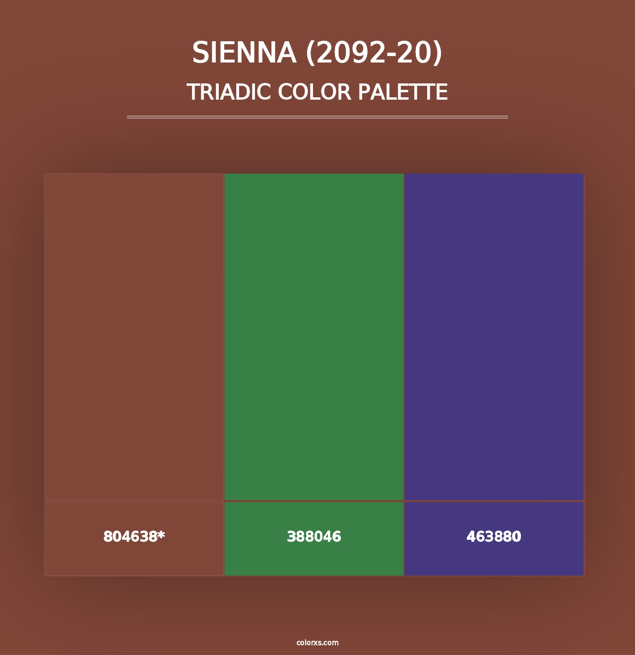 Sienna (2092-20) - Triadic Color Palette