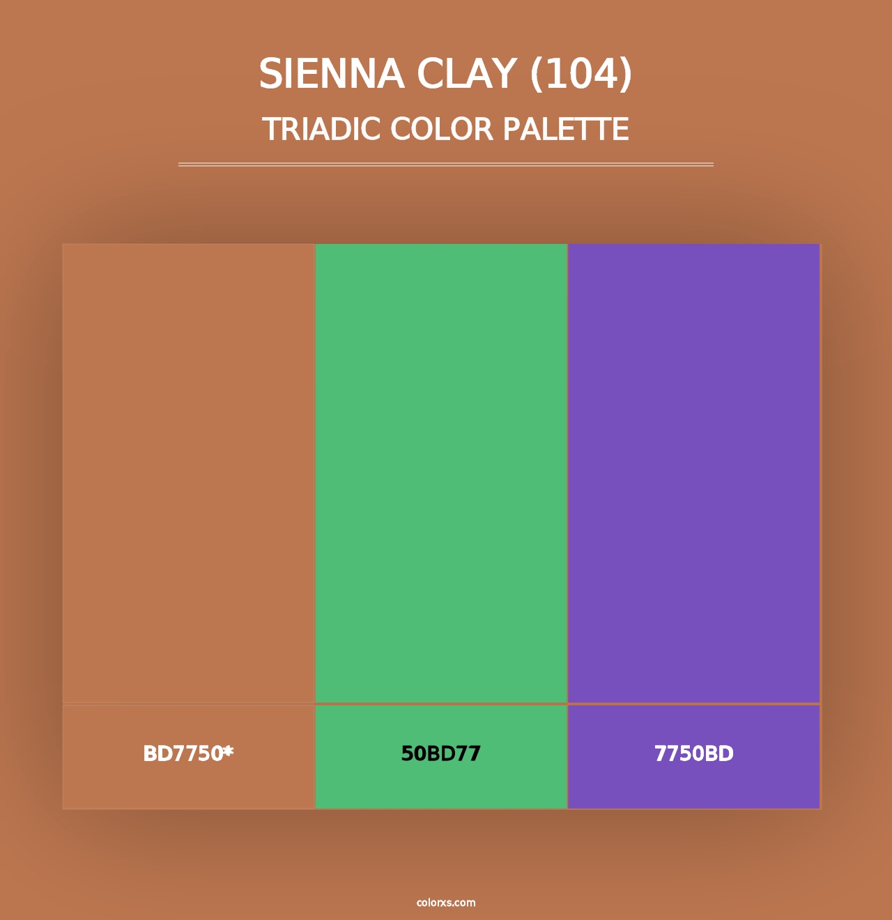 Sienna Clay (104) - Triadic Color Palette