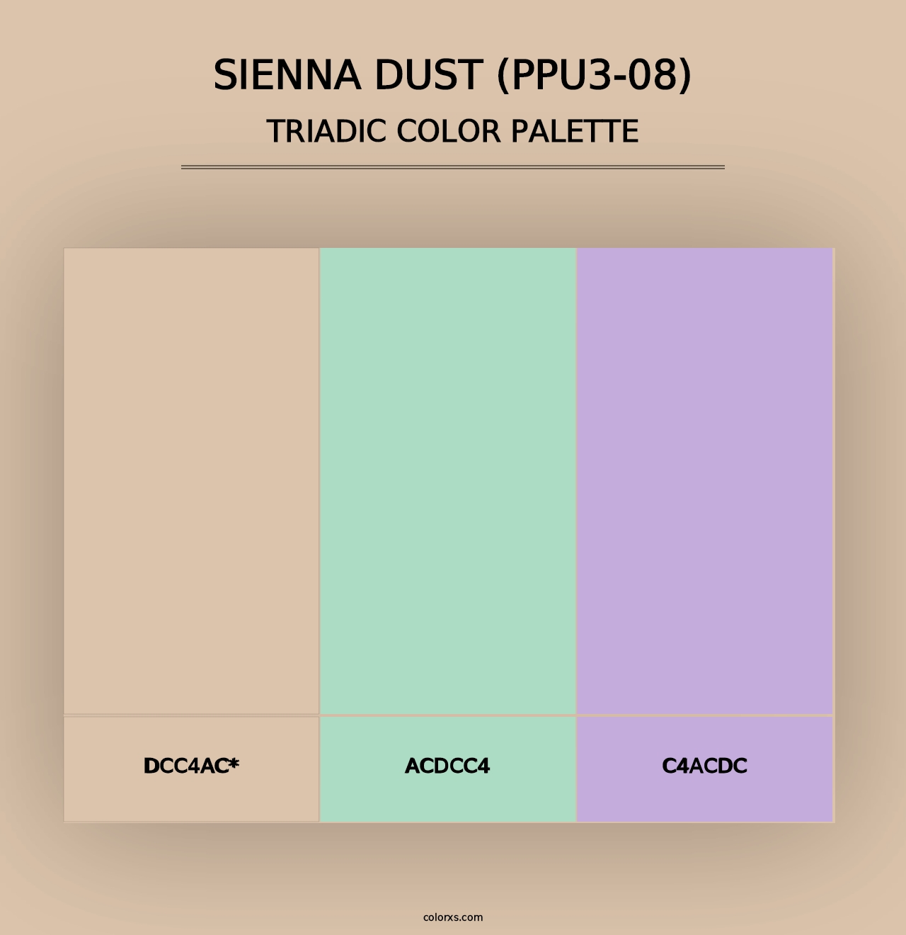 Sienna Dust (PPU3-08) - Triadic Color Palette