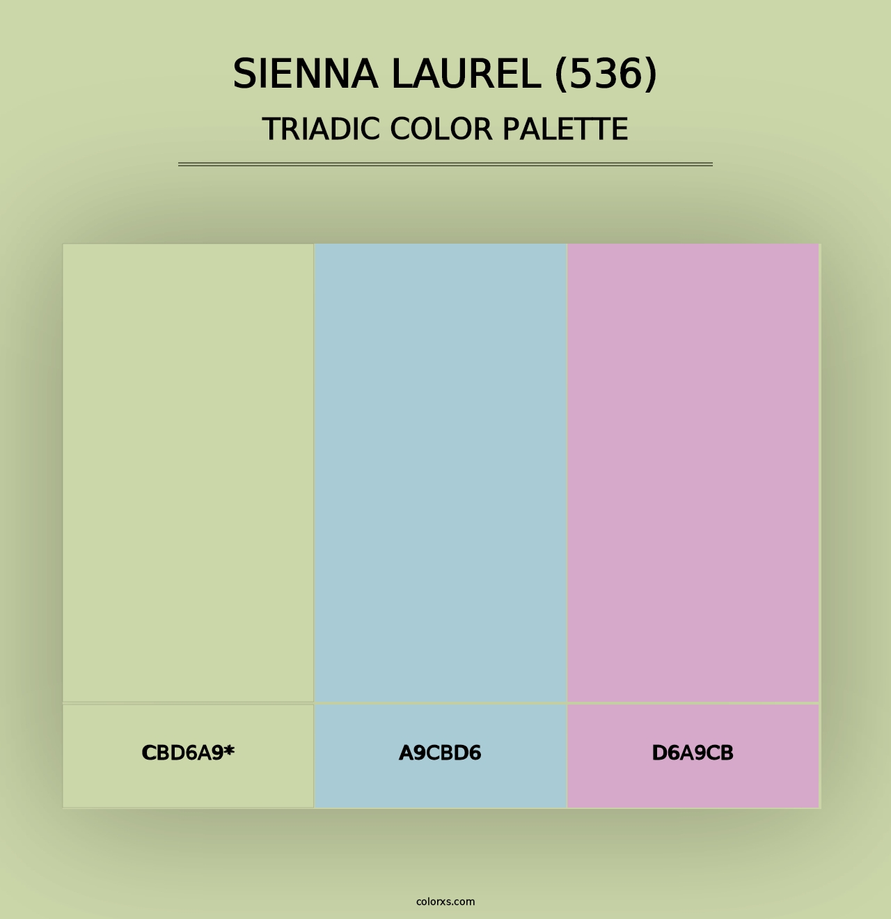 Sienna Laurel (536) - Triadic Color Palette