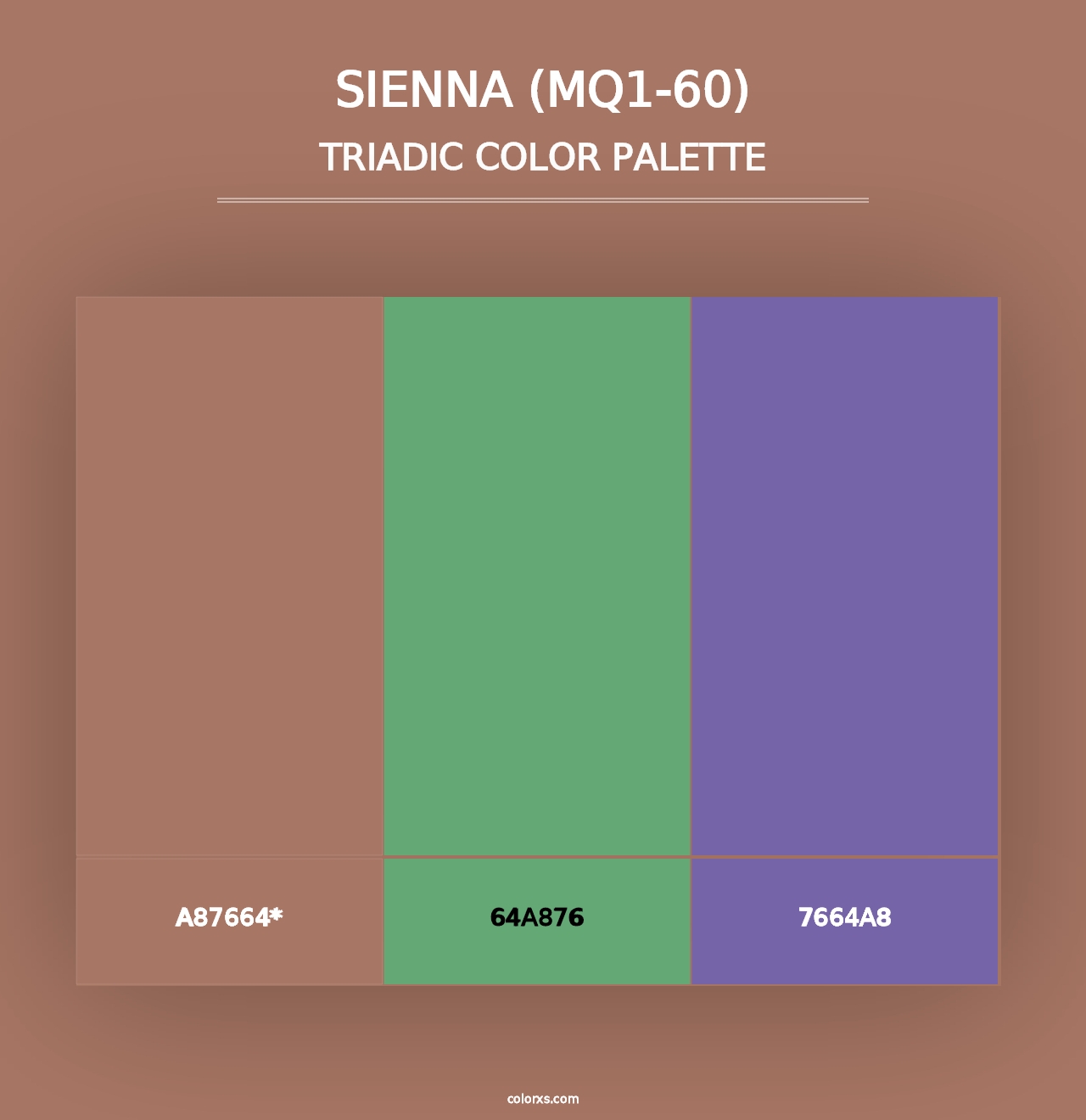 Sienna (MQ1-60) - Triadic Color Palette