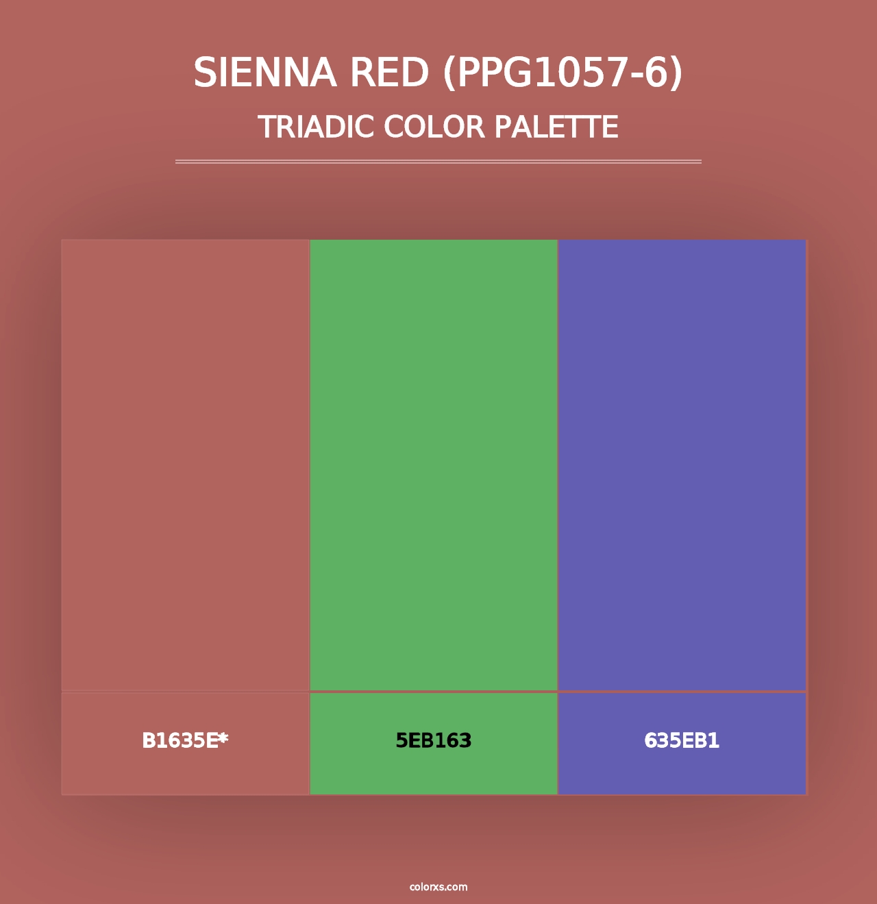 Sienna Red (PPG1057-6) - Triadic Color Palette