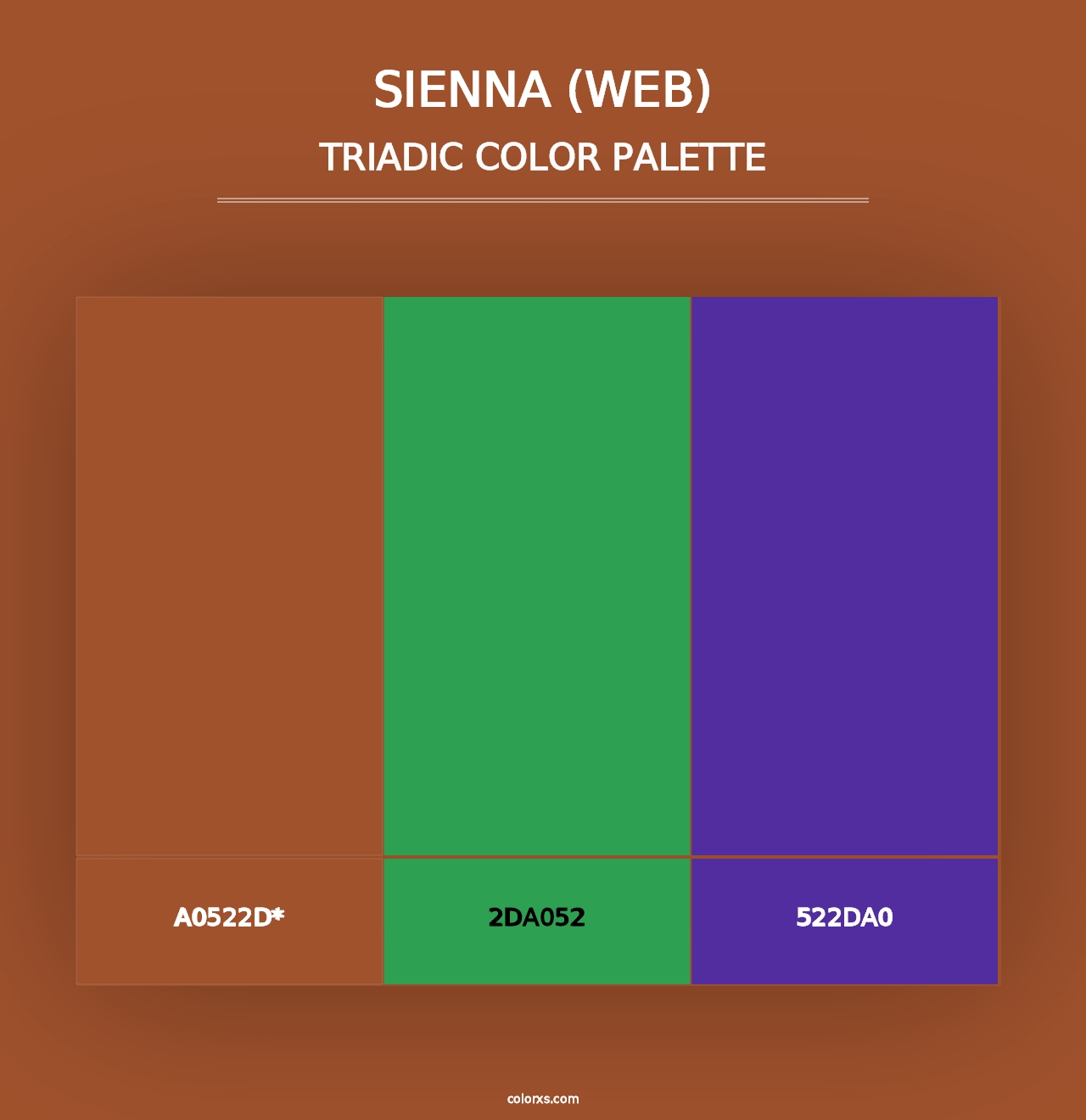 Sienna (Web) - Triadic Color Palette