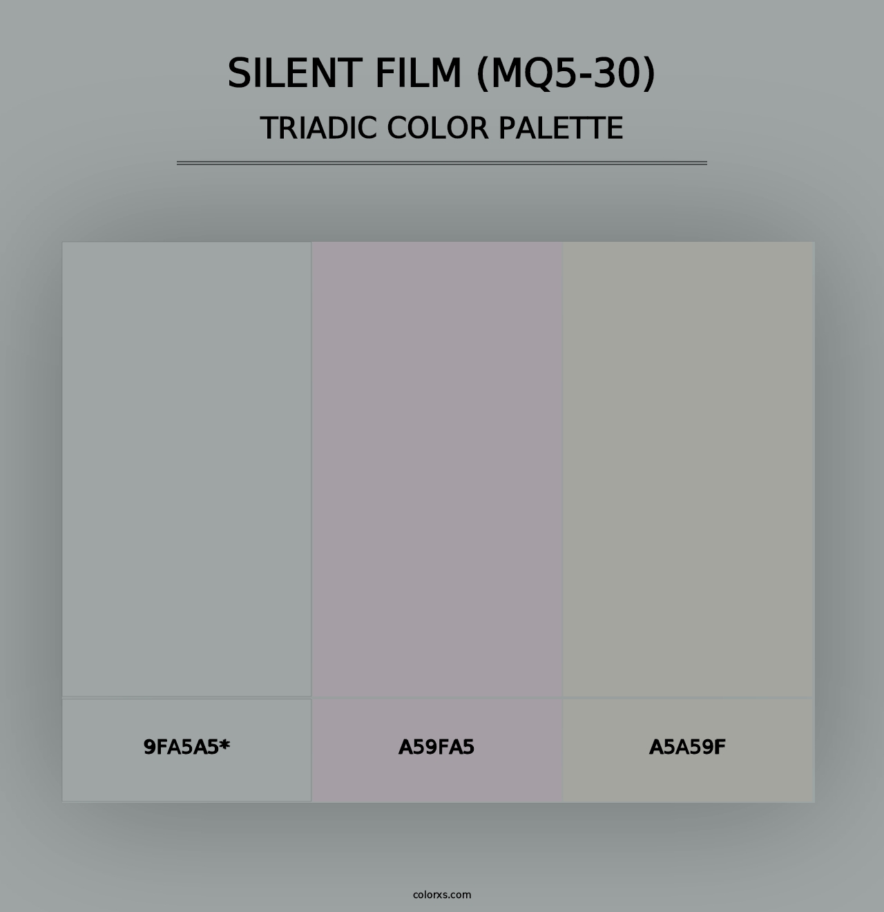 Silent Film (MQ5-30) - Triadic Color Palette