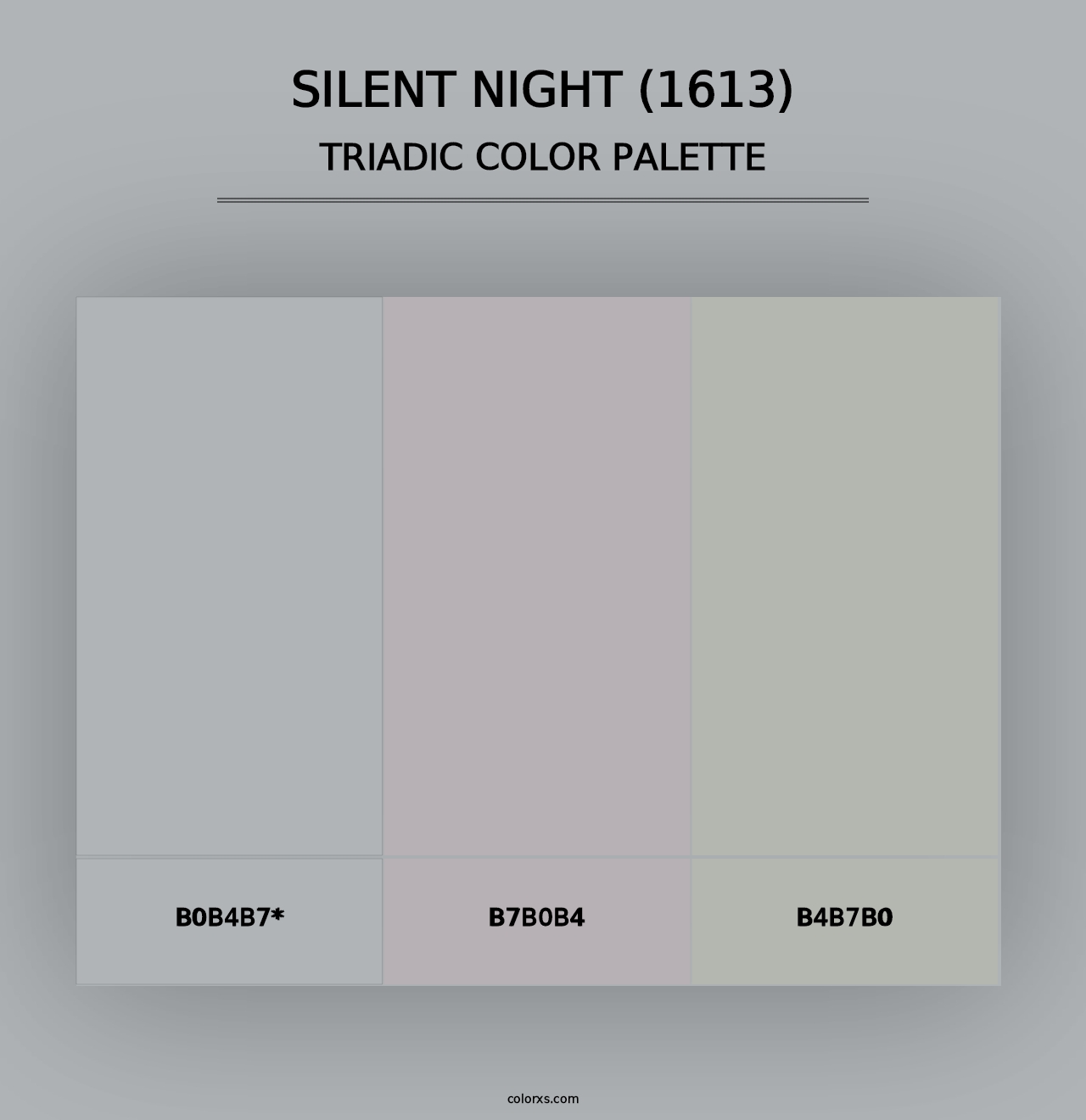 Silent Night (1613) - Triadic Color Palette