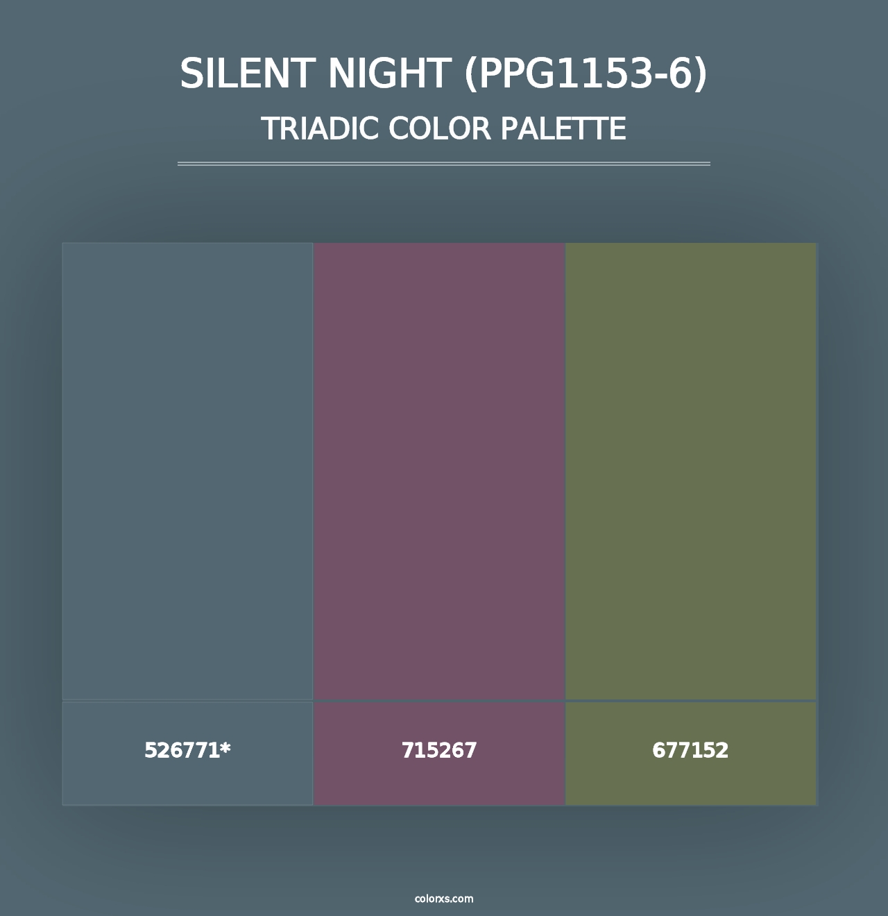 Silent Night (PPG1153-6) - Triadic Color Palette