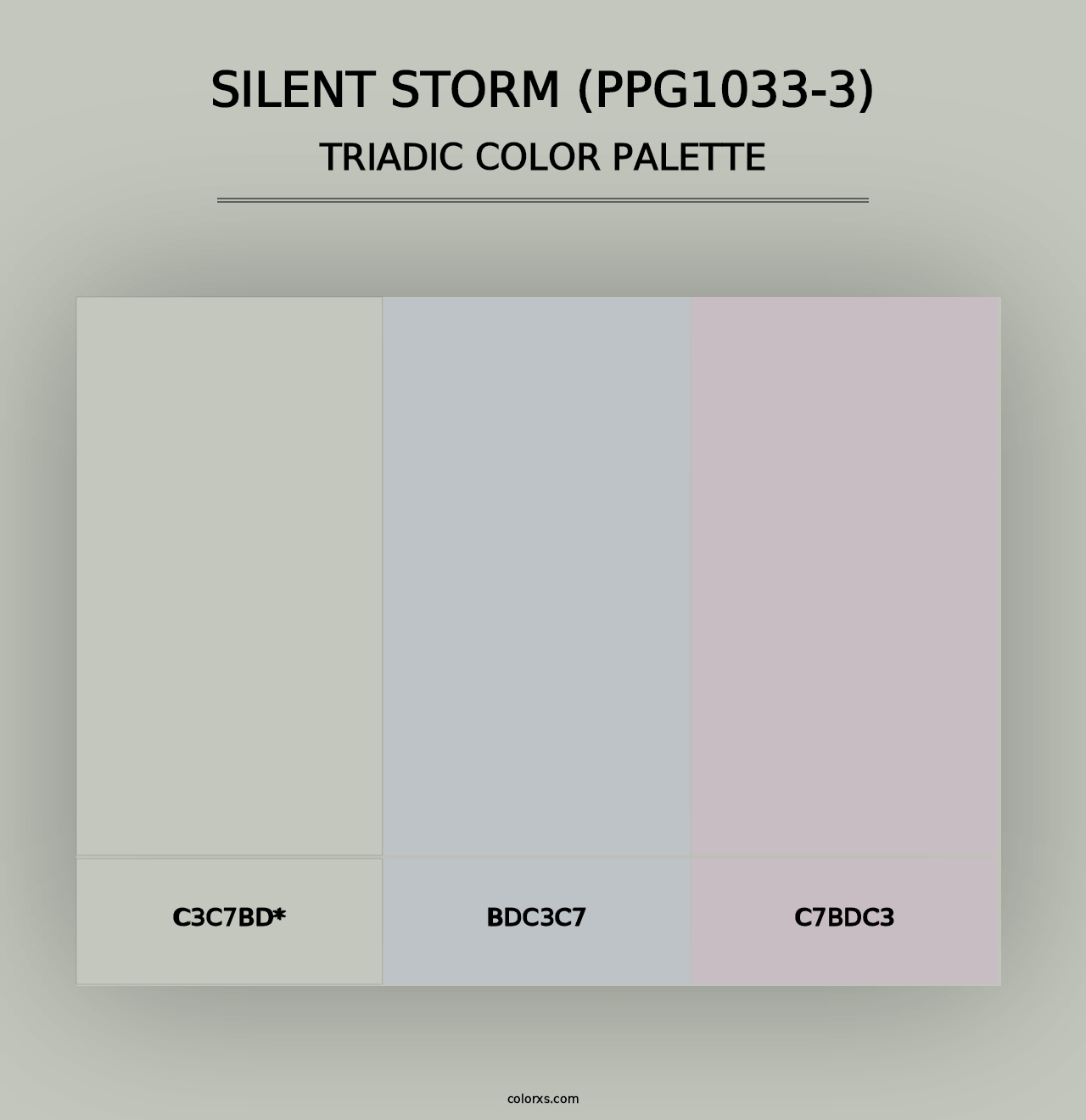 Silent Storm (PPG1033-3) - Triadic Color Palette