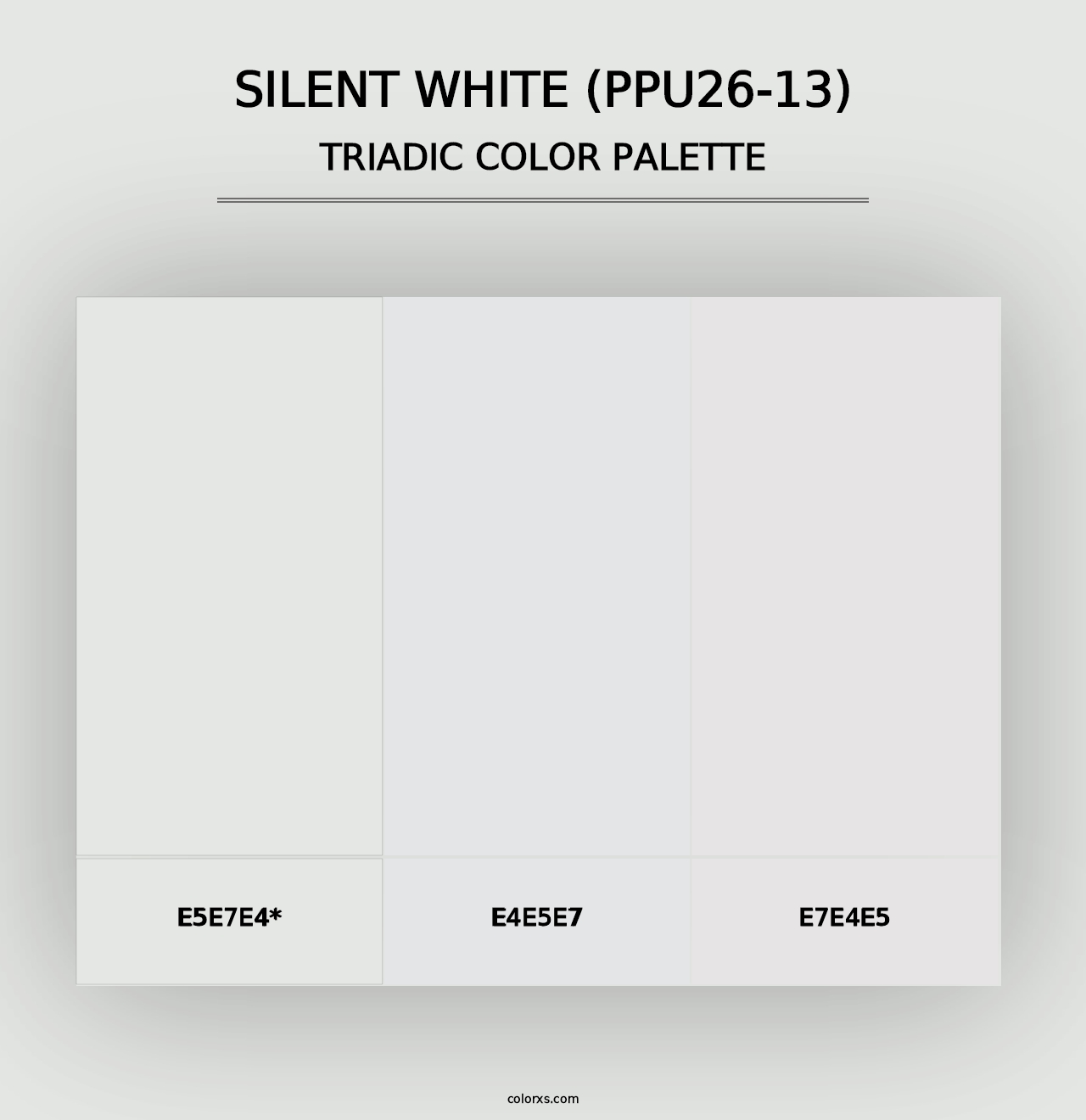 Silent White (PPU26-13) - Triadic Color Palette