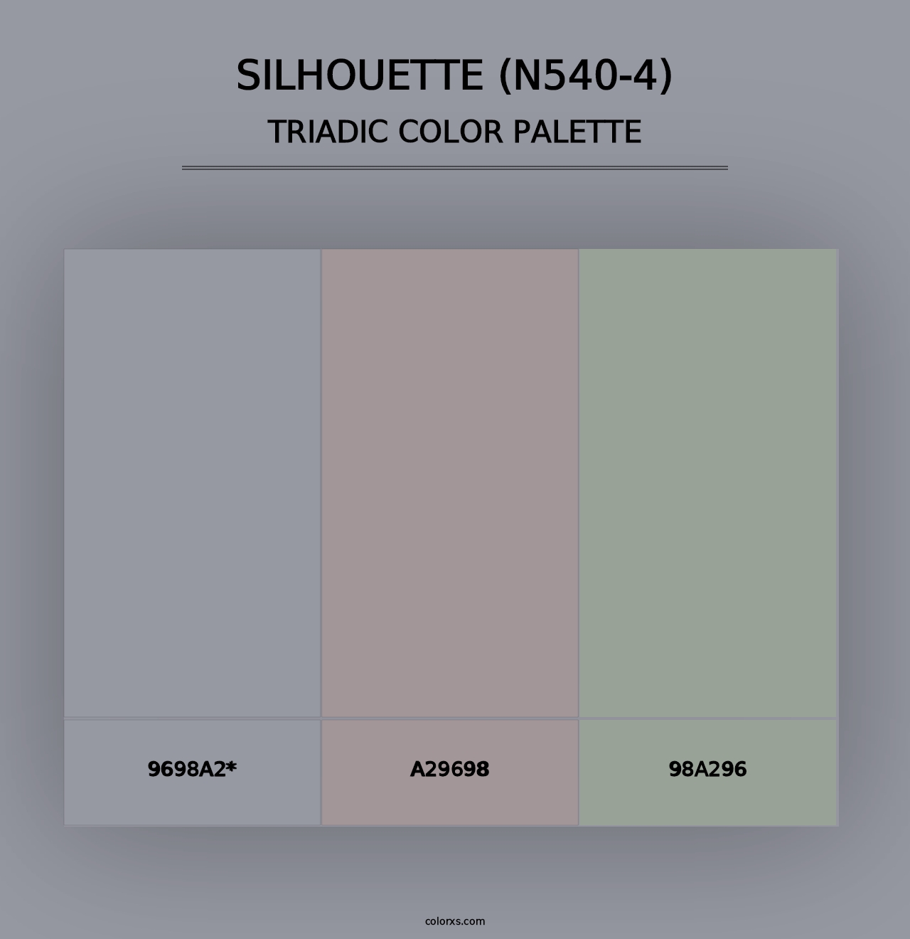 Silhouette (N540-4) - Triadic Color Palette