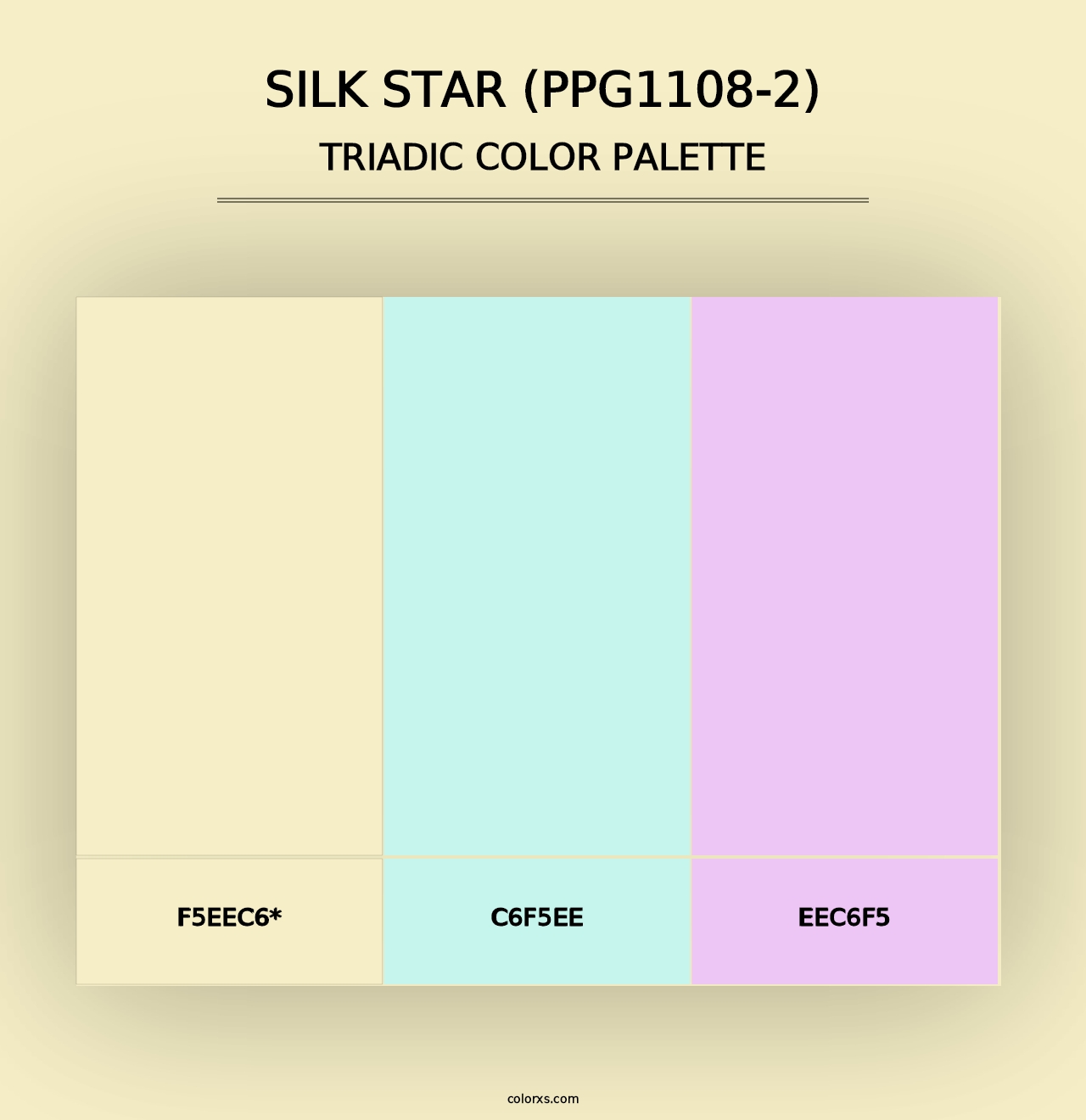 Silk Star (PPG1108-2) - Triadic Color Palette