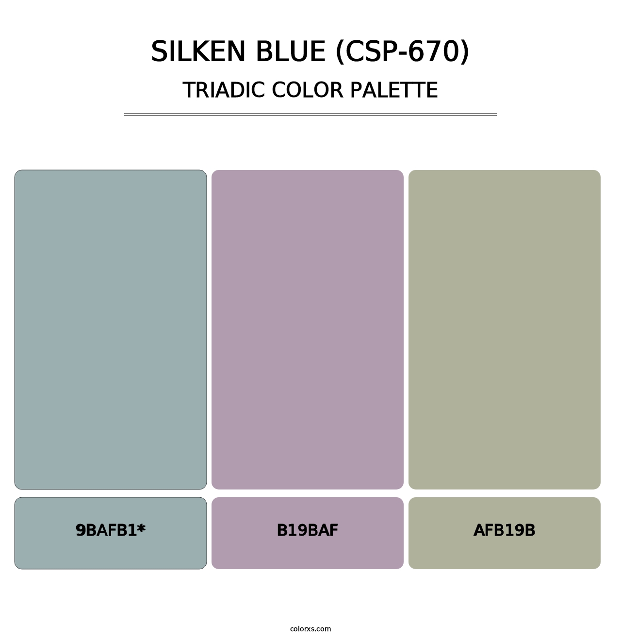 Silken Blue (CSP-670) - Triadic Color Palette