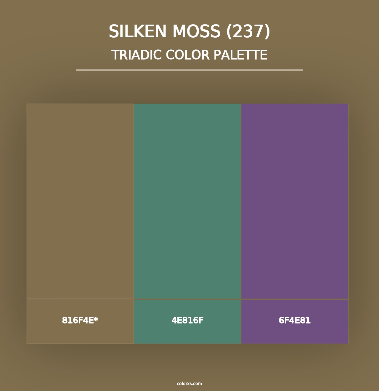 Silken Moss (237) - Triadic Color Palette