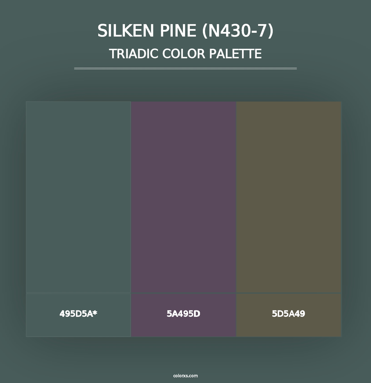 Silken Pine (N430-7) - Triadic Color Palette