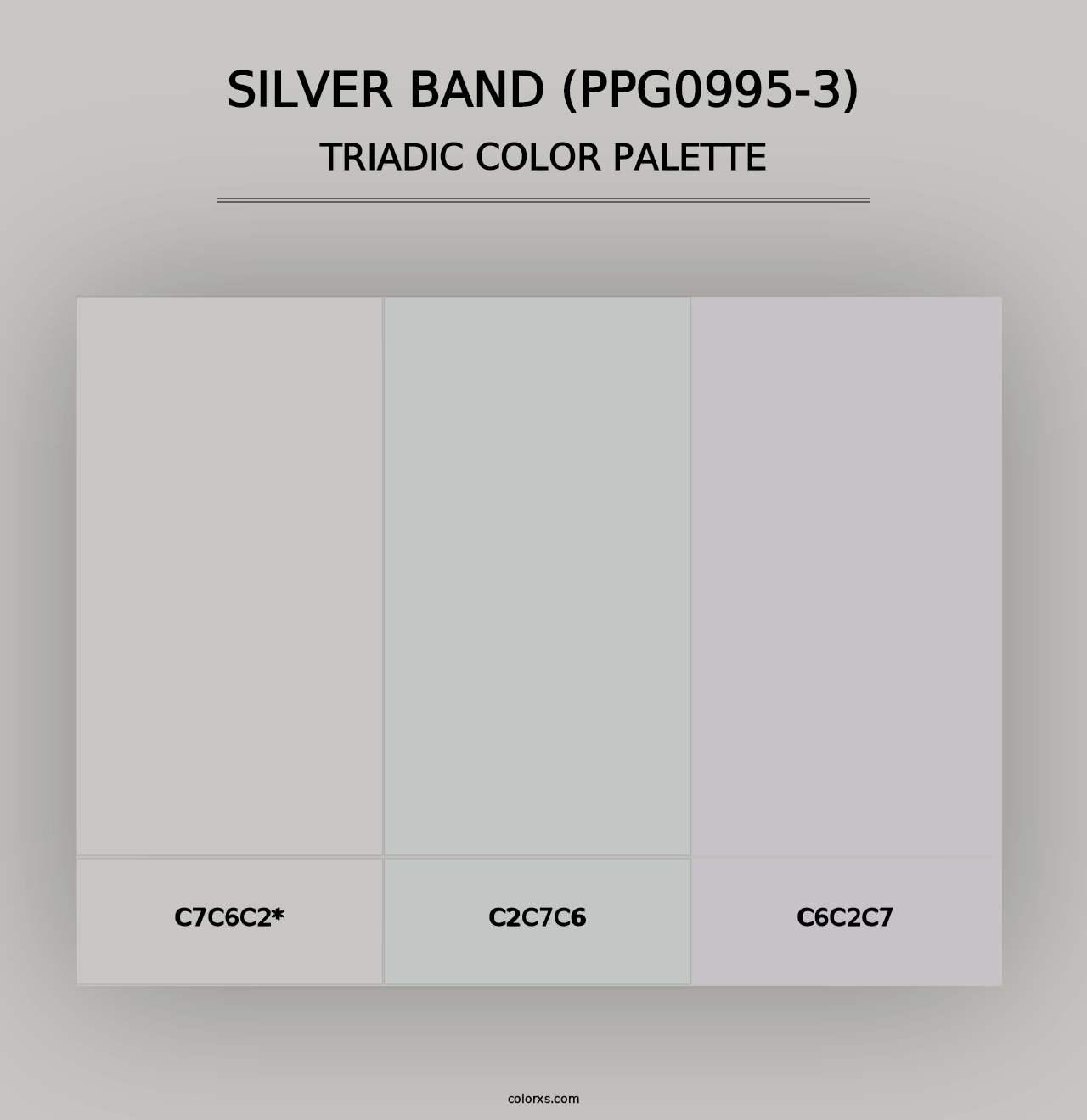 Silver Band (PPG0995-3) - Triadic Color Palette