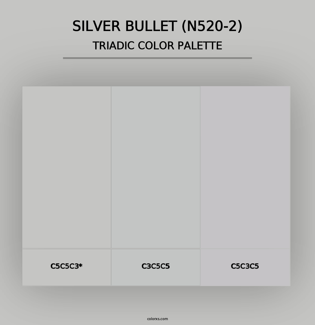 Silver Bullet (N520-2) - Triadic Color Palette